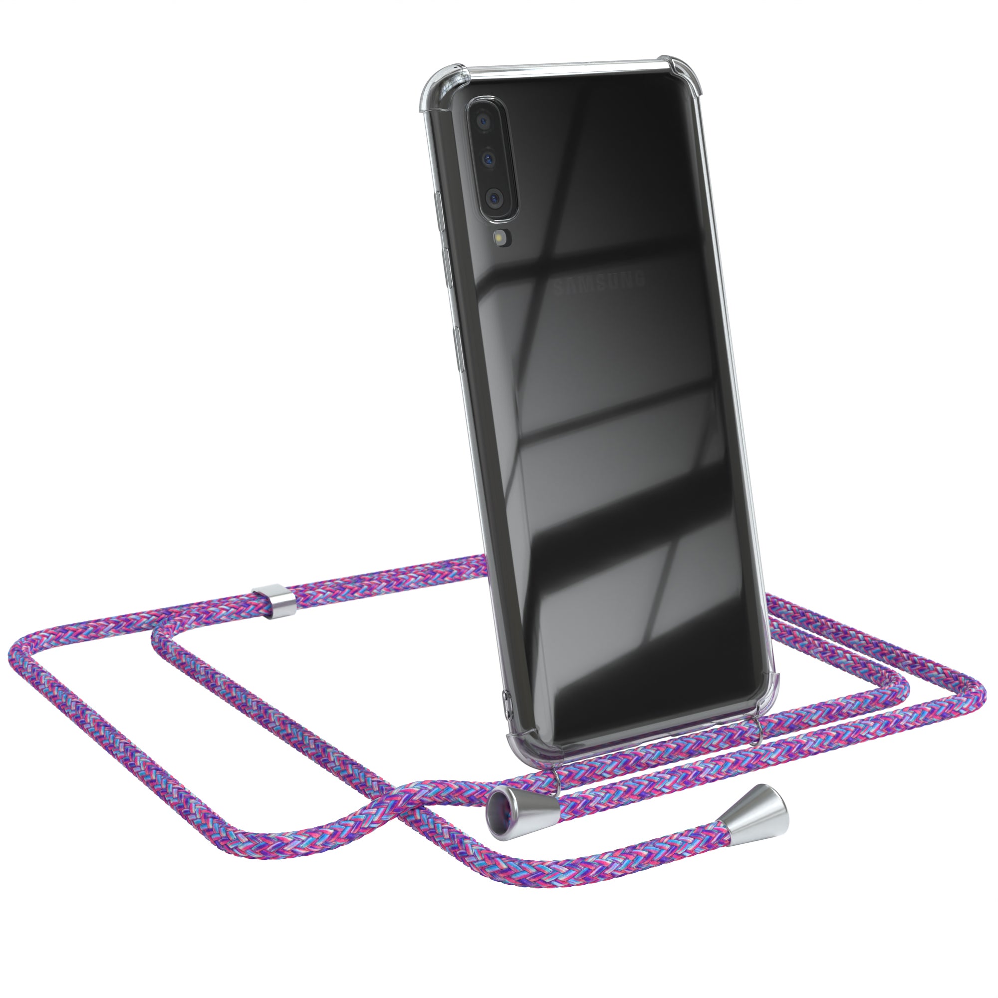Galaxy A70 transparente Hülle + Kordel