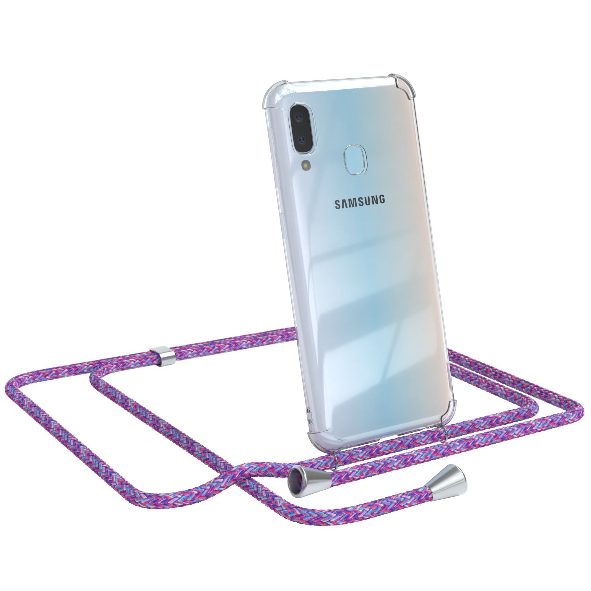 Galaxy A20e transparente Hülle + Kordel