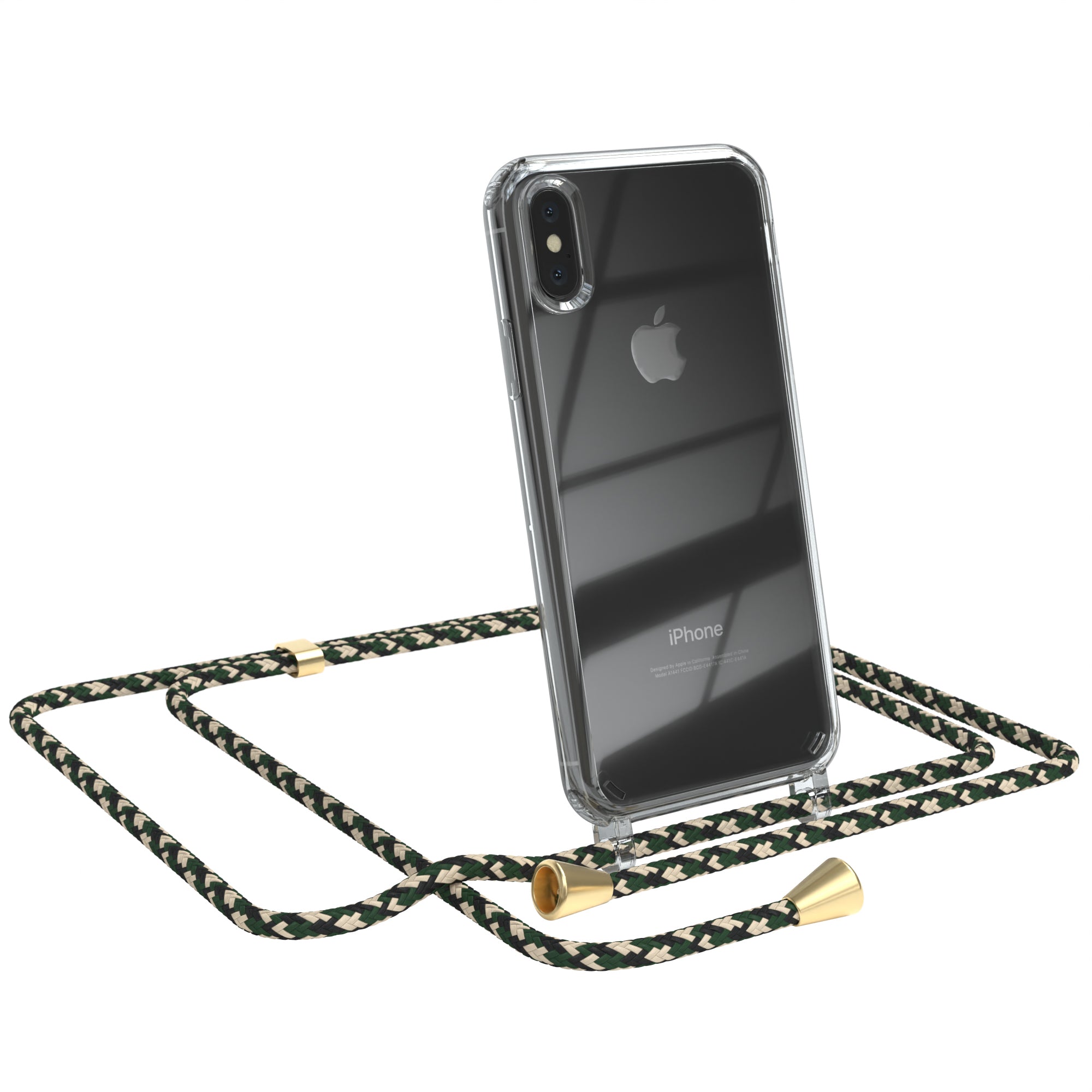 iPhone X / XS transparente Hülle + Kordel