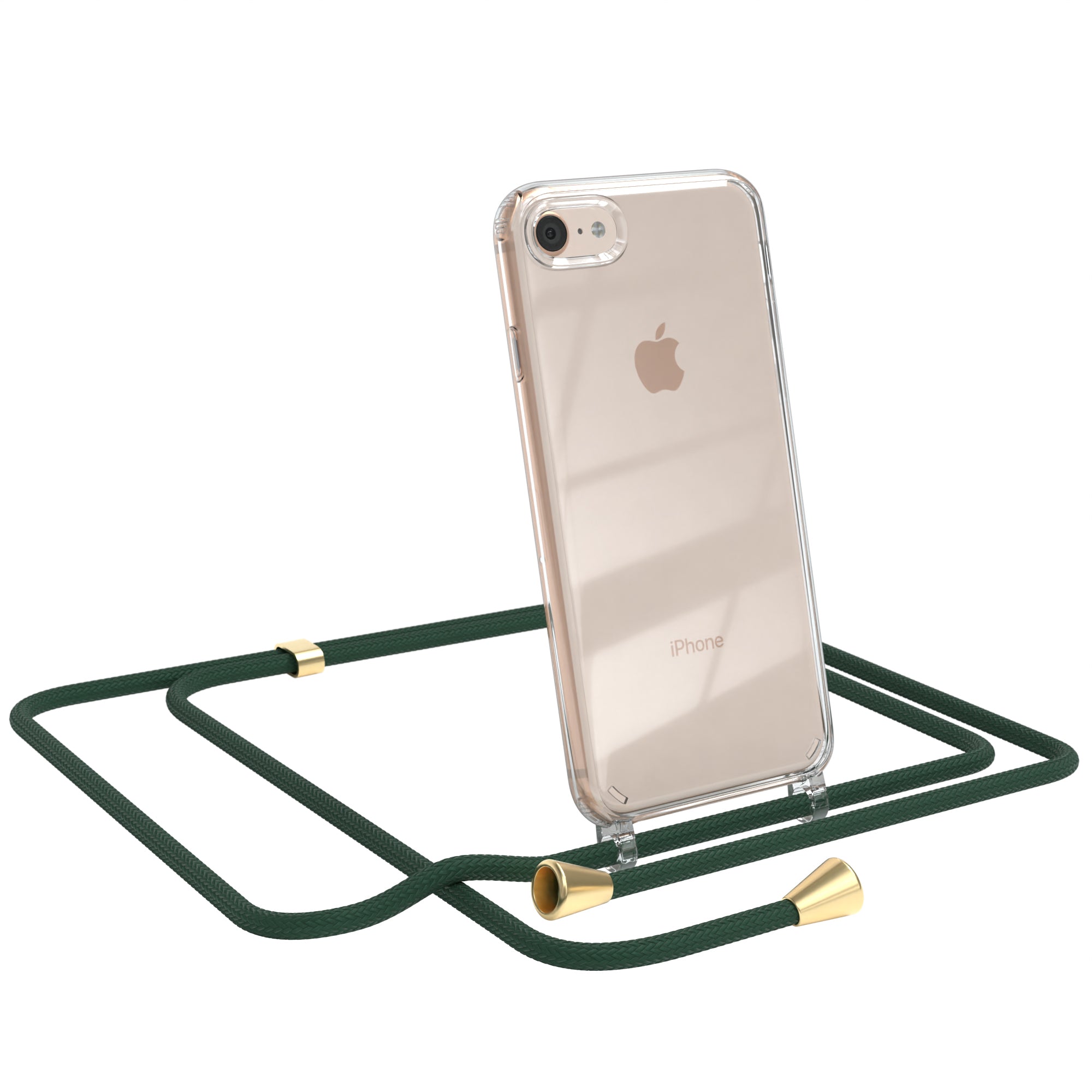 iPhone SE 2022 / 2020 / 8 / 7 transparente Hülle + Kordel