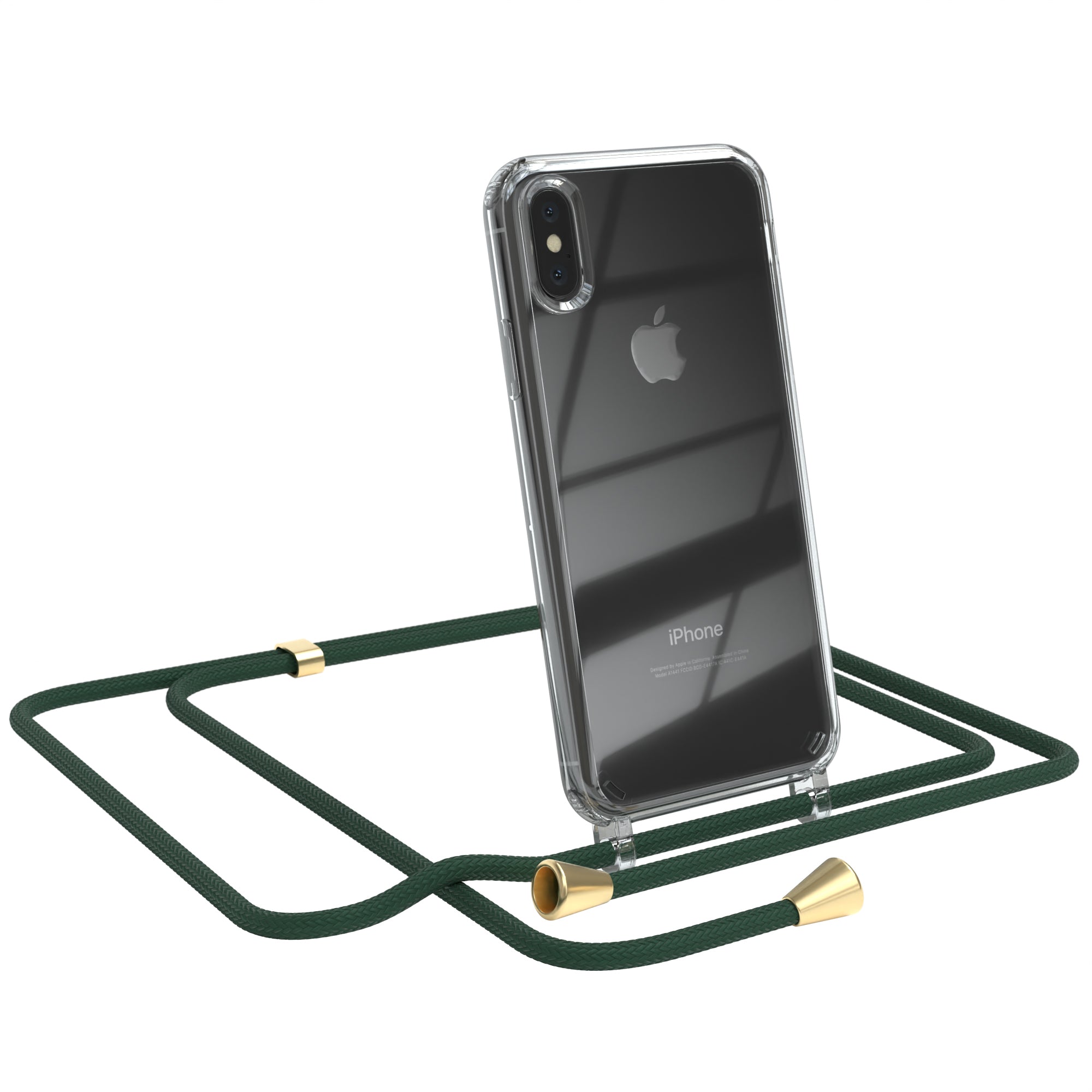 iPhone X / XS transparente Hülle + Kordel