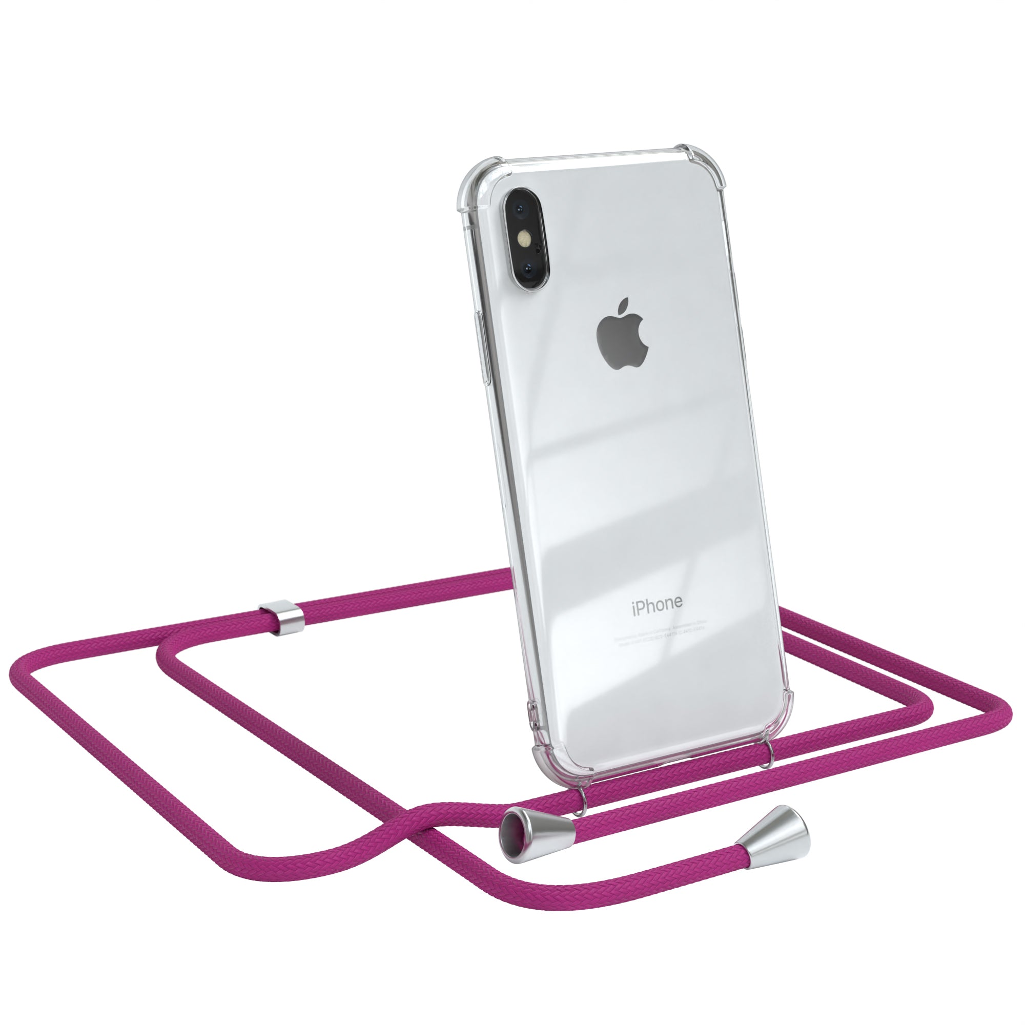 iPhone X / XS transparente Hülle + Kordel
