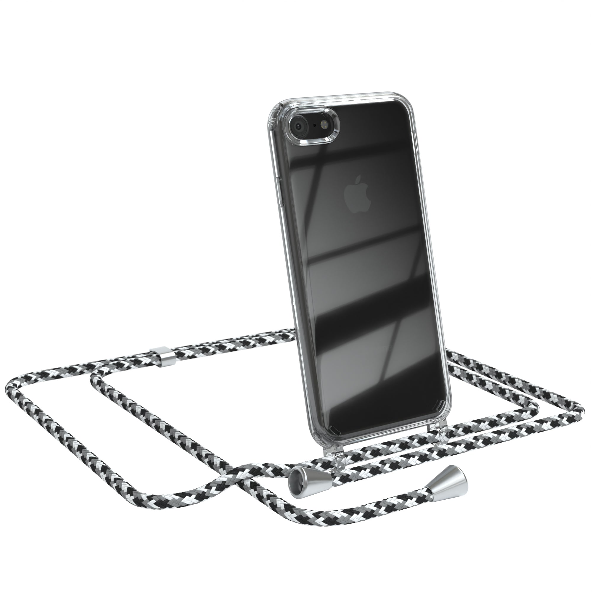 iPhone SE 2022 / 2020 / 8 / 7 transparente Hülle + Kordel