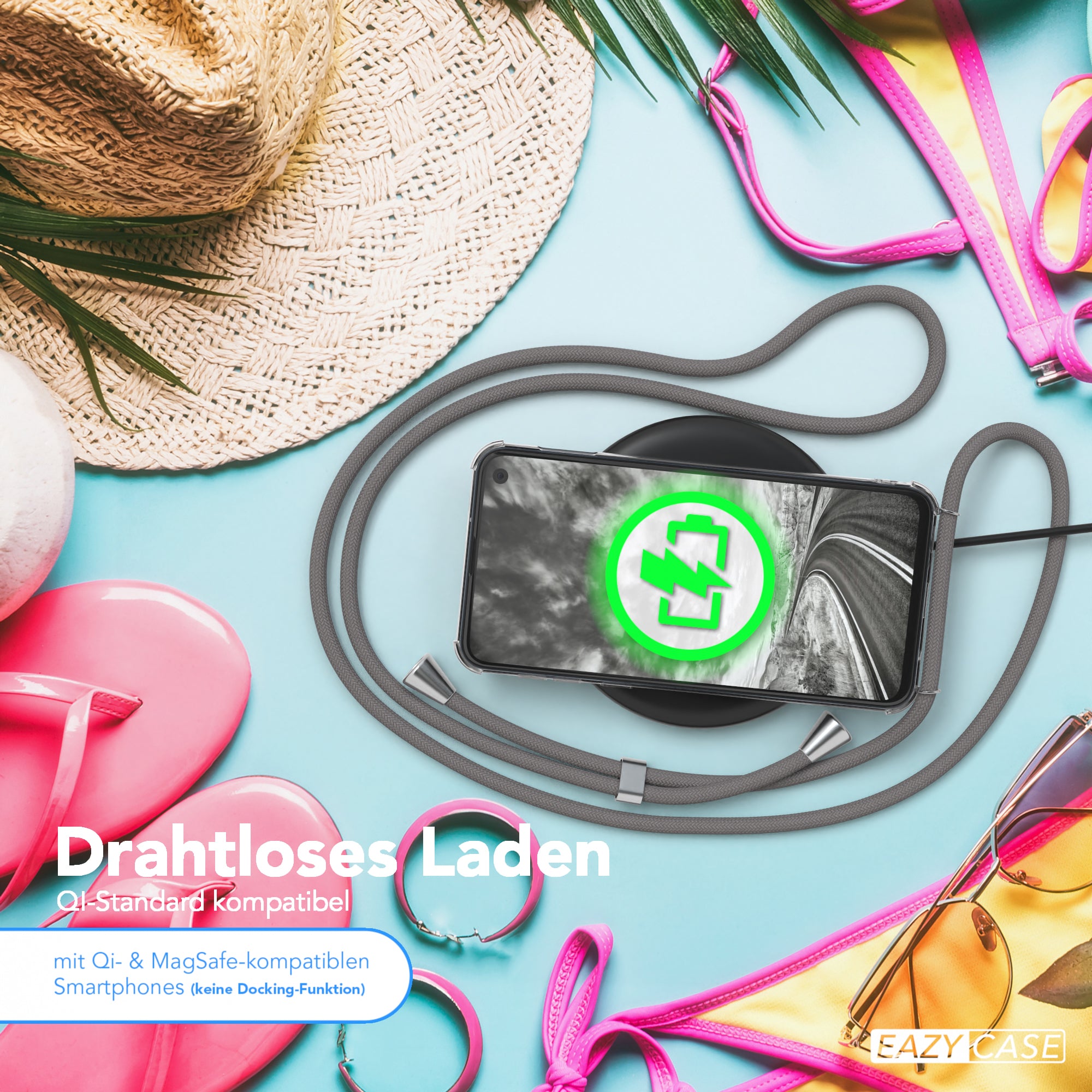 Galaxy S10e transparente Hülle + Kordel