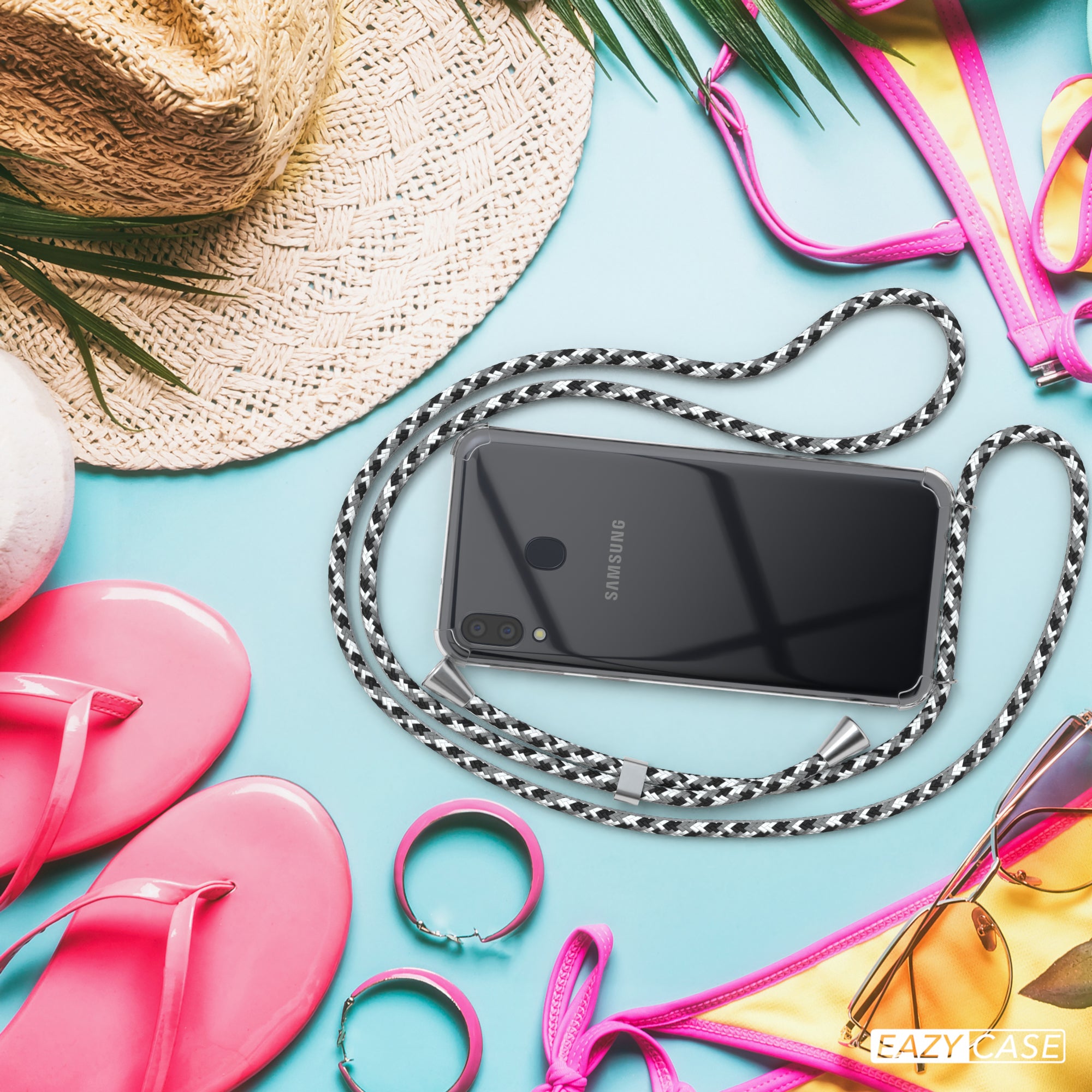 Galaxy M20 transparente Hülle + Kordel