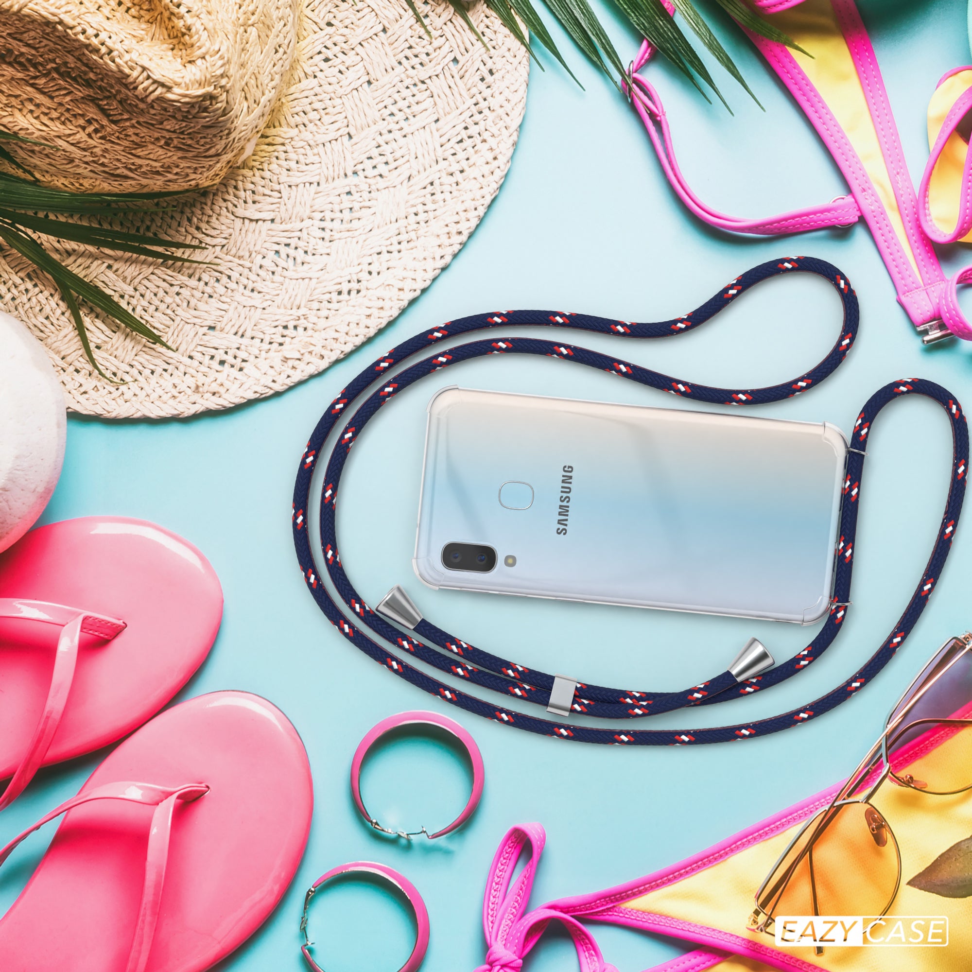 Galaxy A20e transparente Hülle + Kordel