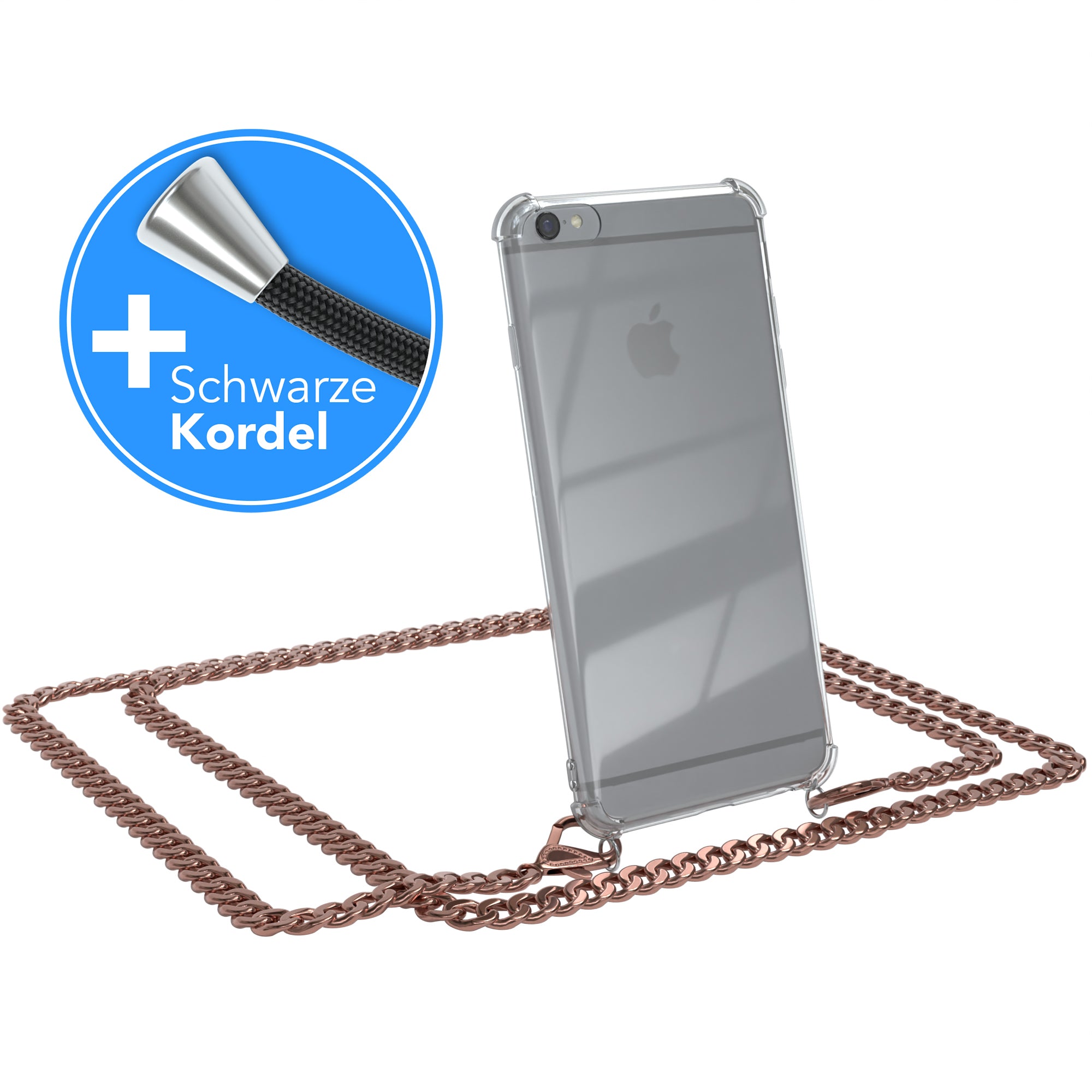 Galaxy A33 5G Hülle mit Metallkette + Schwarze Kordel