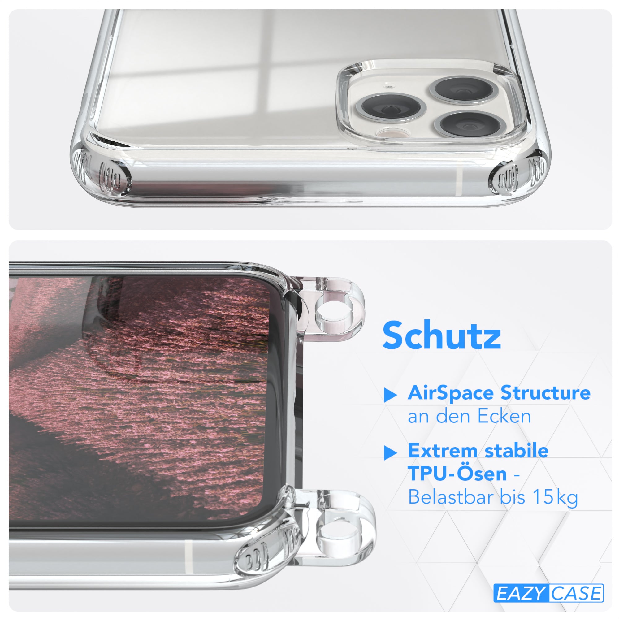 iPhone 11 Pro Max transparente Hülle + Kordel