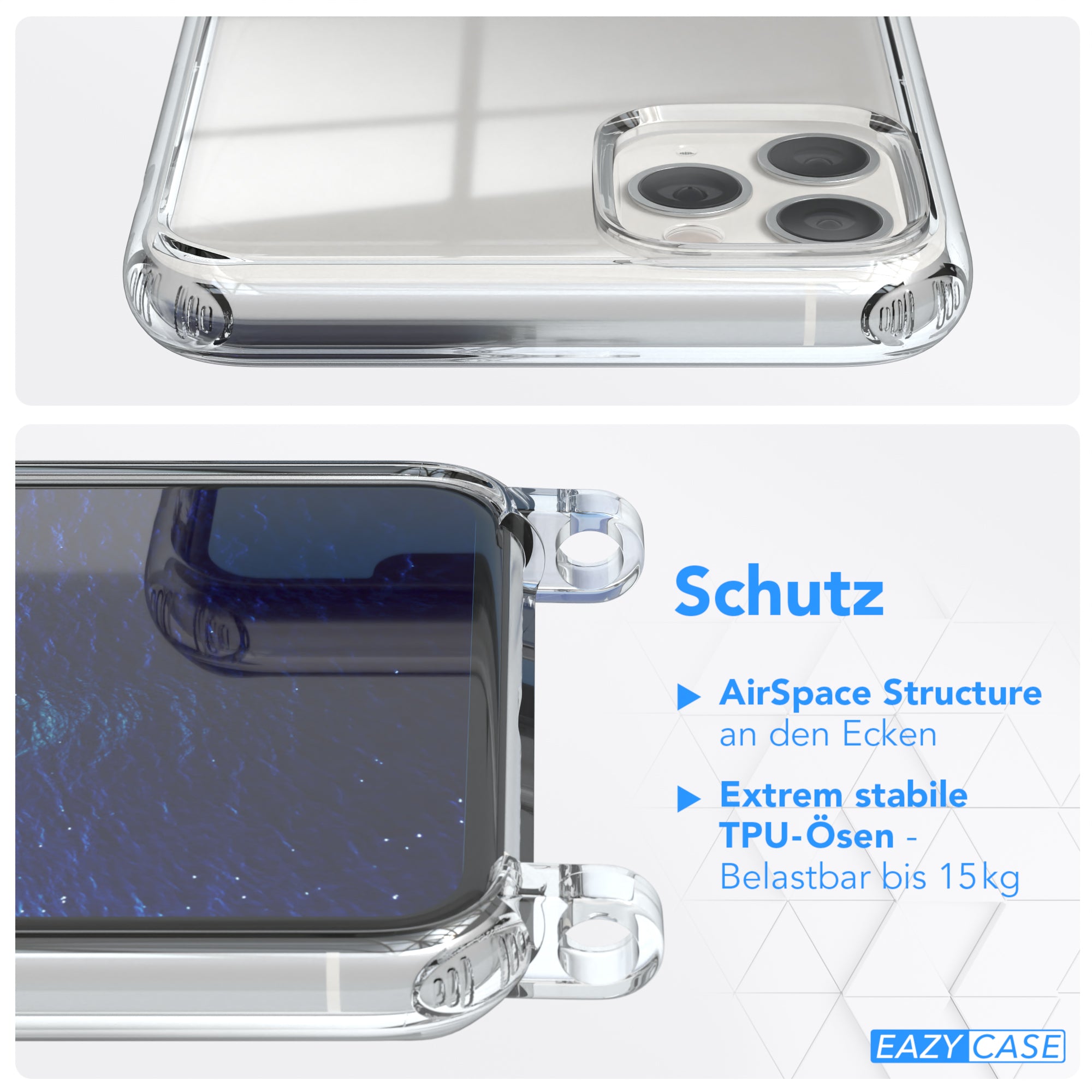 iPhone 11 Pro Max transparente Hülle + Kordel