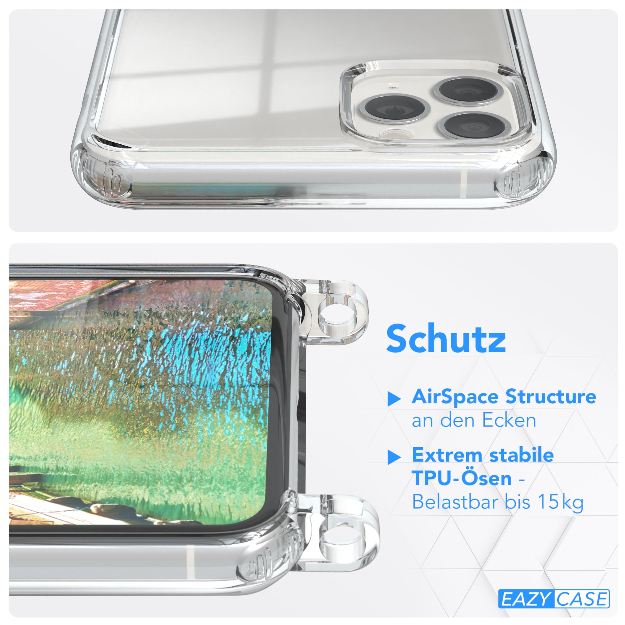 iPhone 11 Pro Max transparente Hülle + Kordel