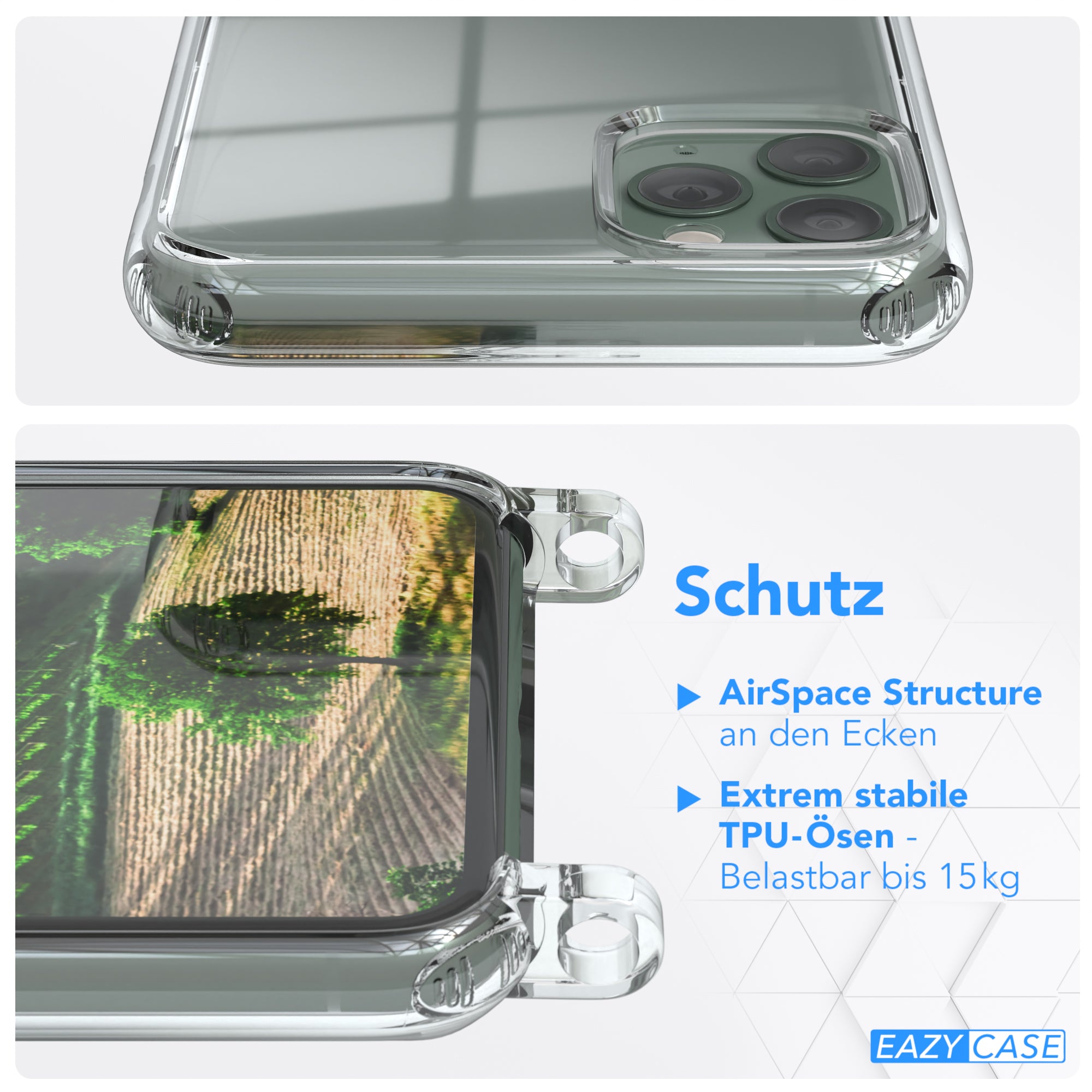 iPhone 11 Pro Max transparente Hülle + Kordel