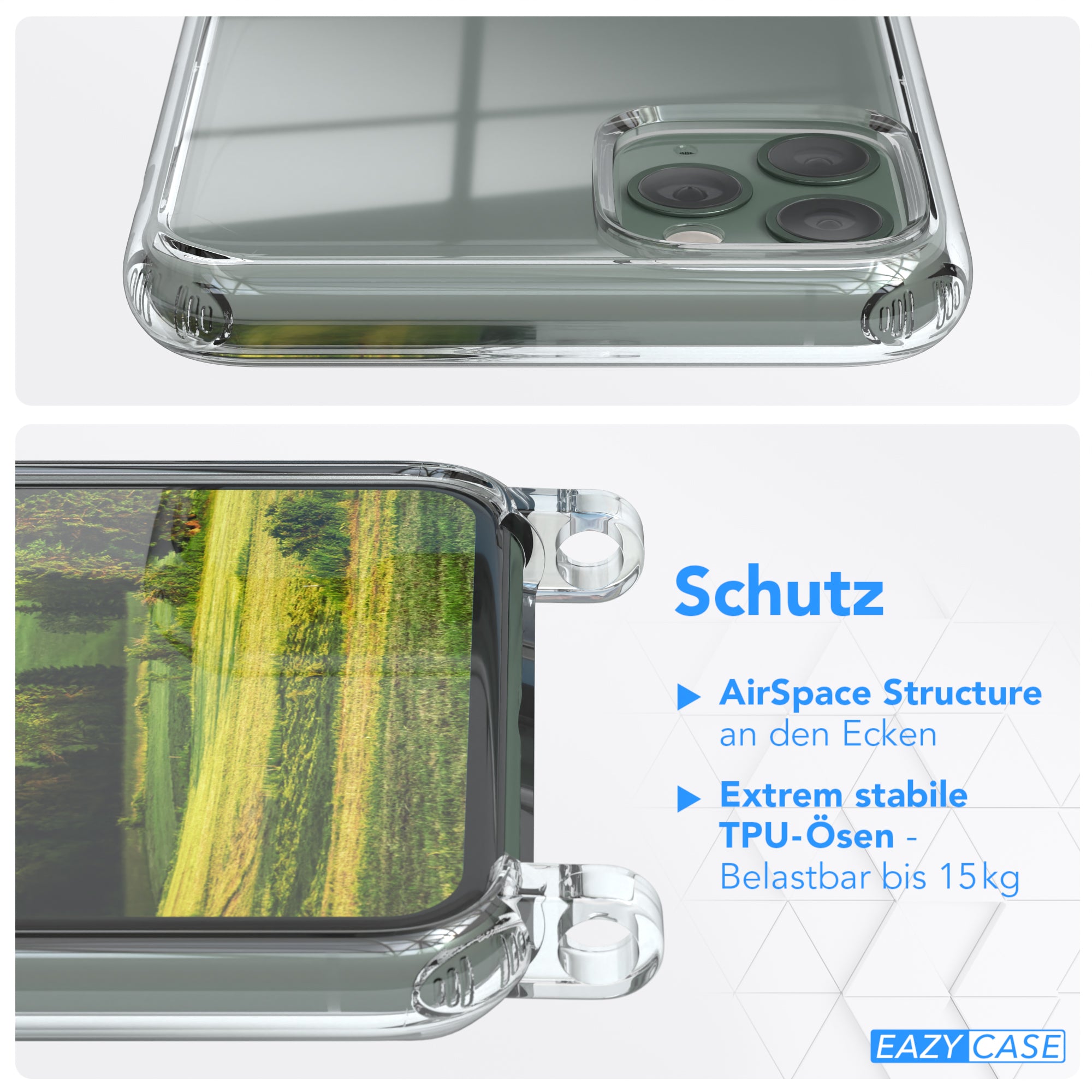 iPhone 11 Pro Max transparente Hülle + Kordel