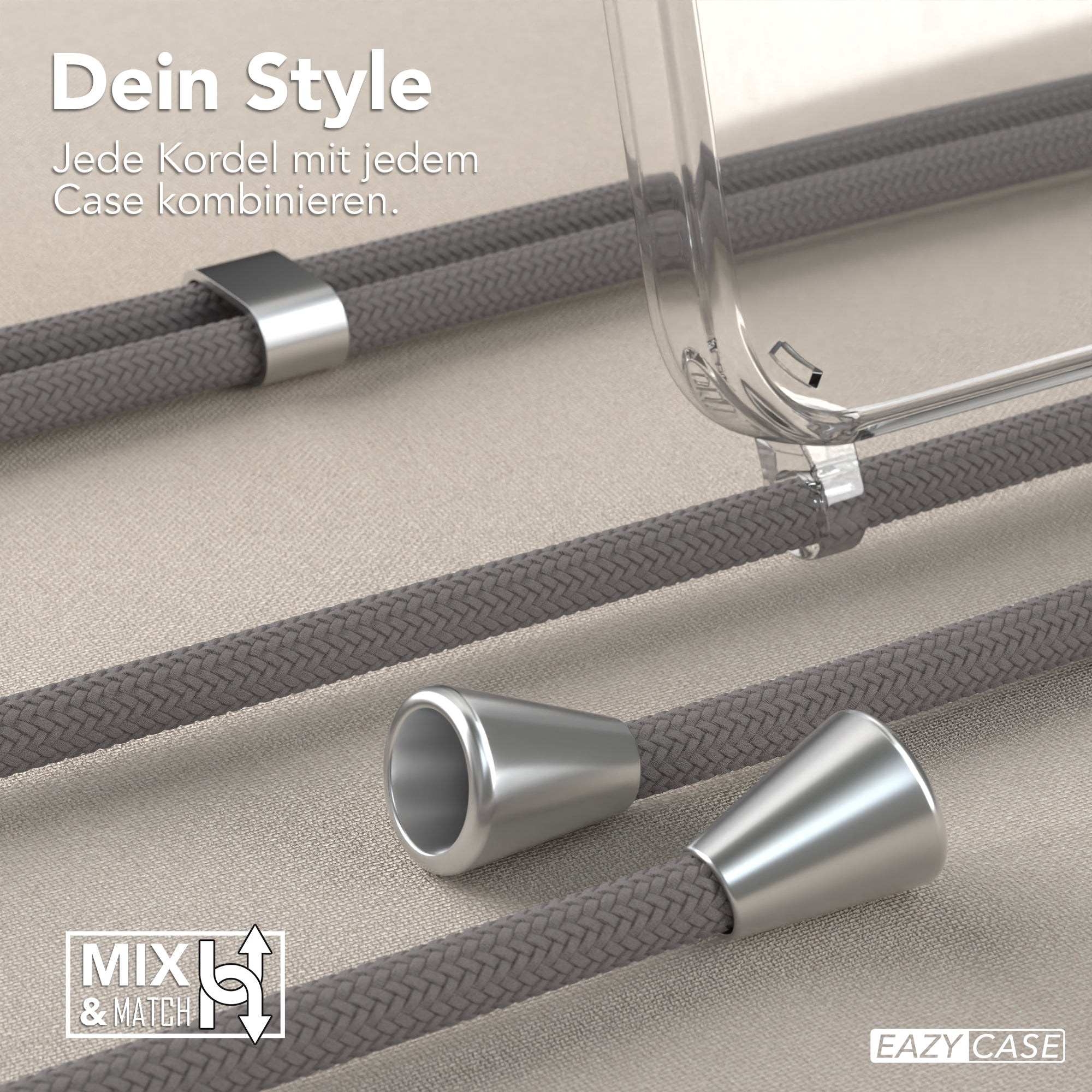 iPhone 14 transparente Hülle + Kordel