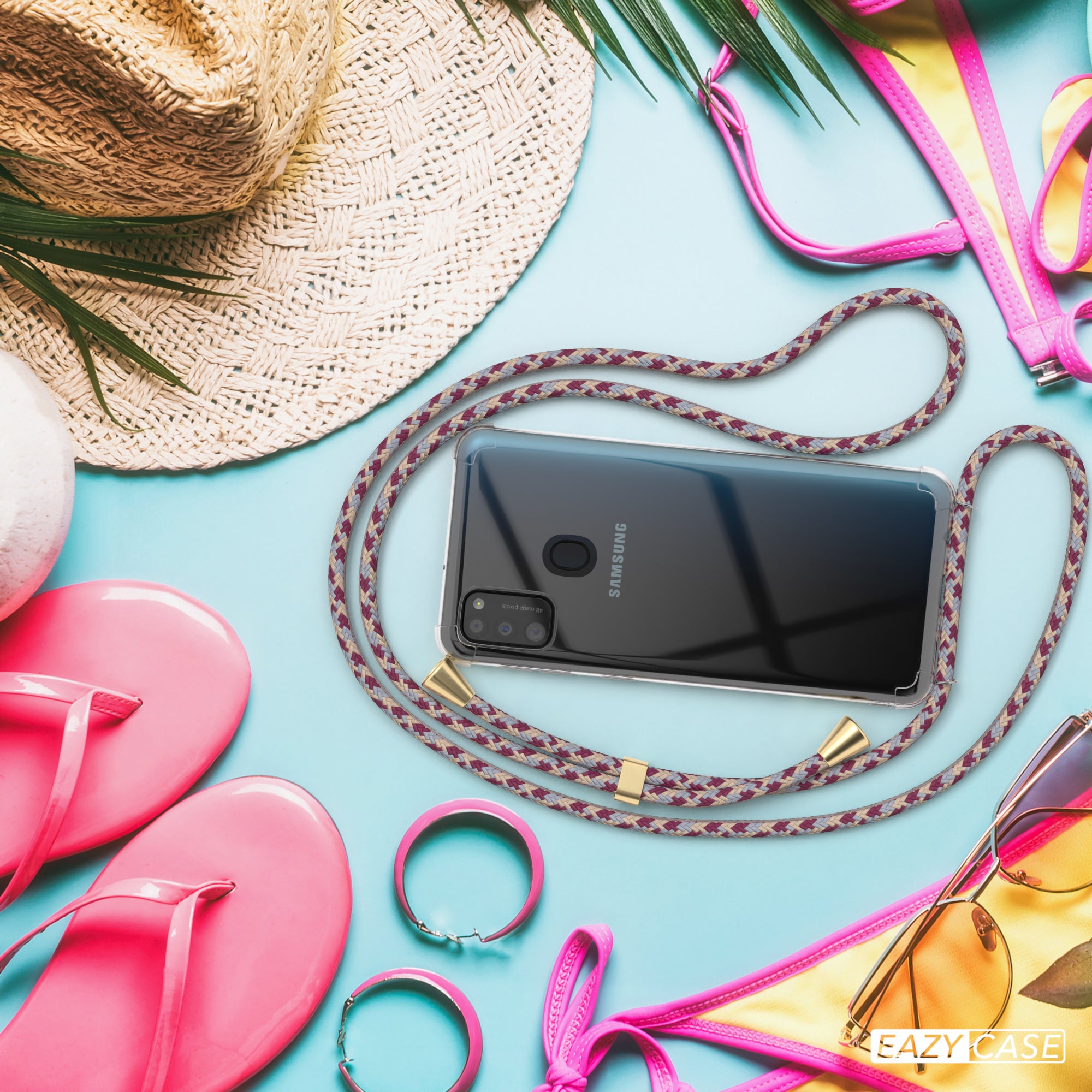 Galaxy M30s / M21 transparente Hülle + Kordel