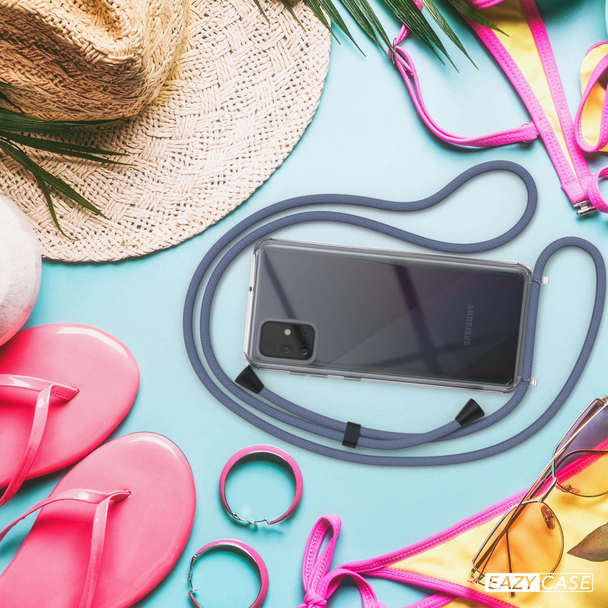 Galaxy A71 transparente Hülle + Kordel