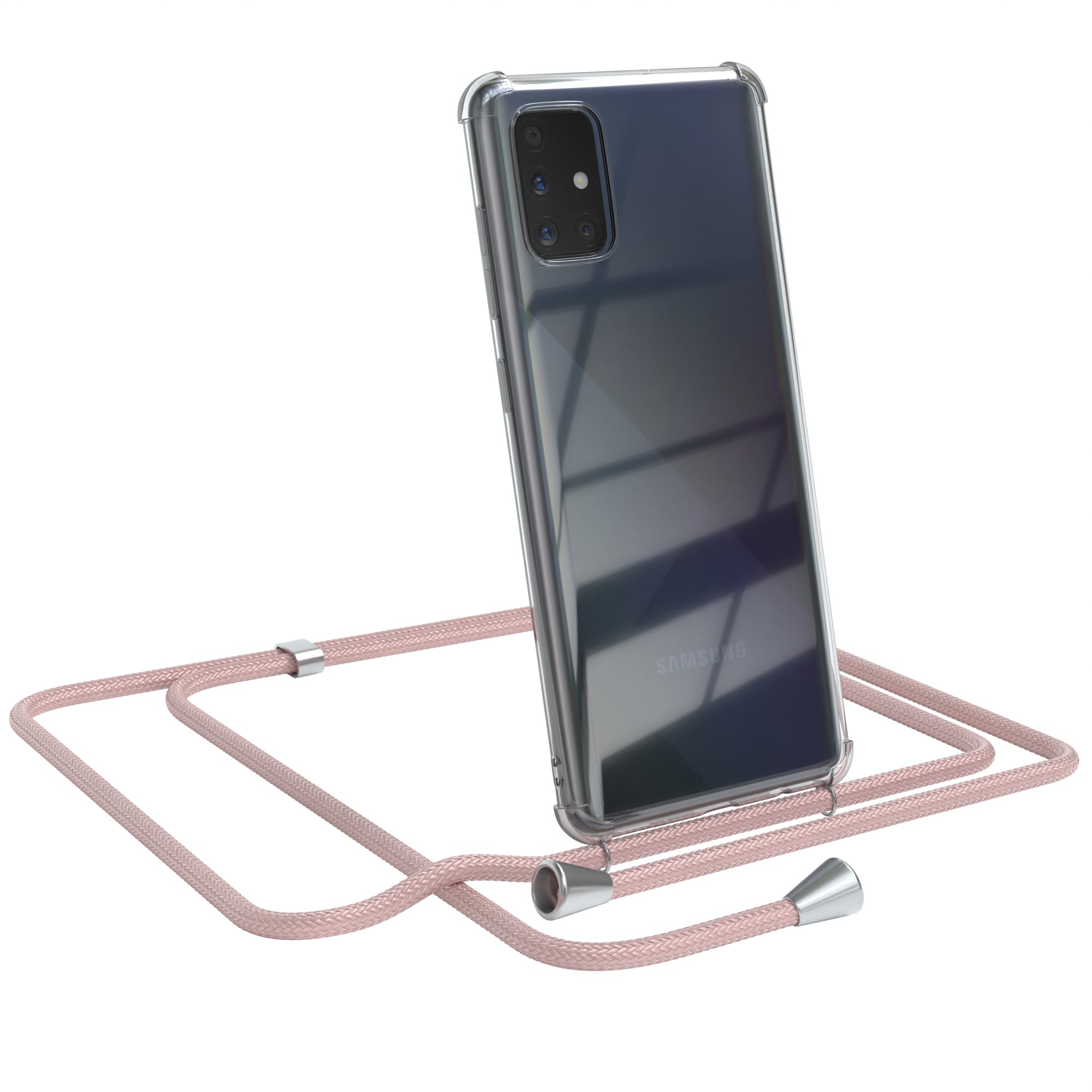 Galaxy A71 transparente Hülle + Kordel
