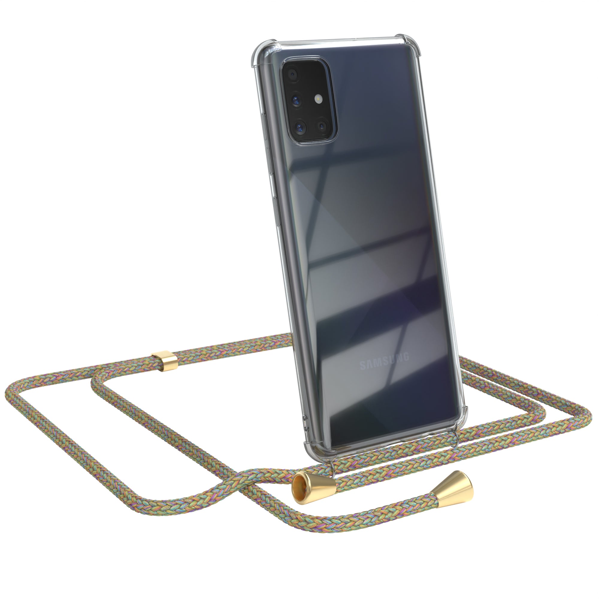 Galaxy A71 transparente Hülle + Kordel