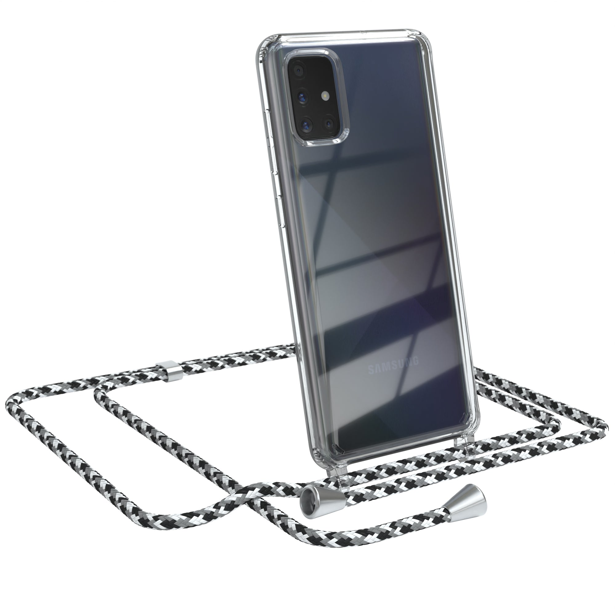 Galaxy A71 transparente Hülle + Kordel