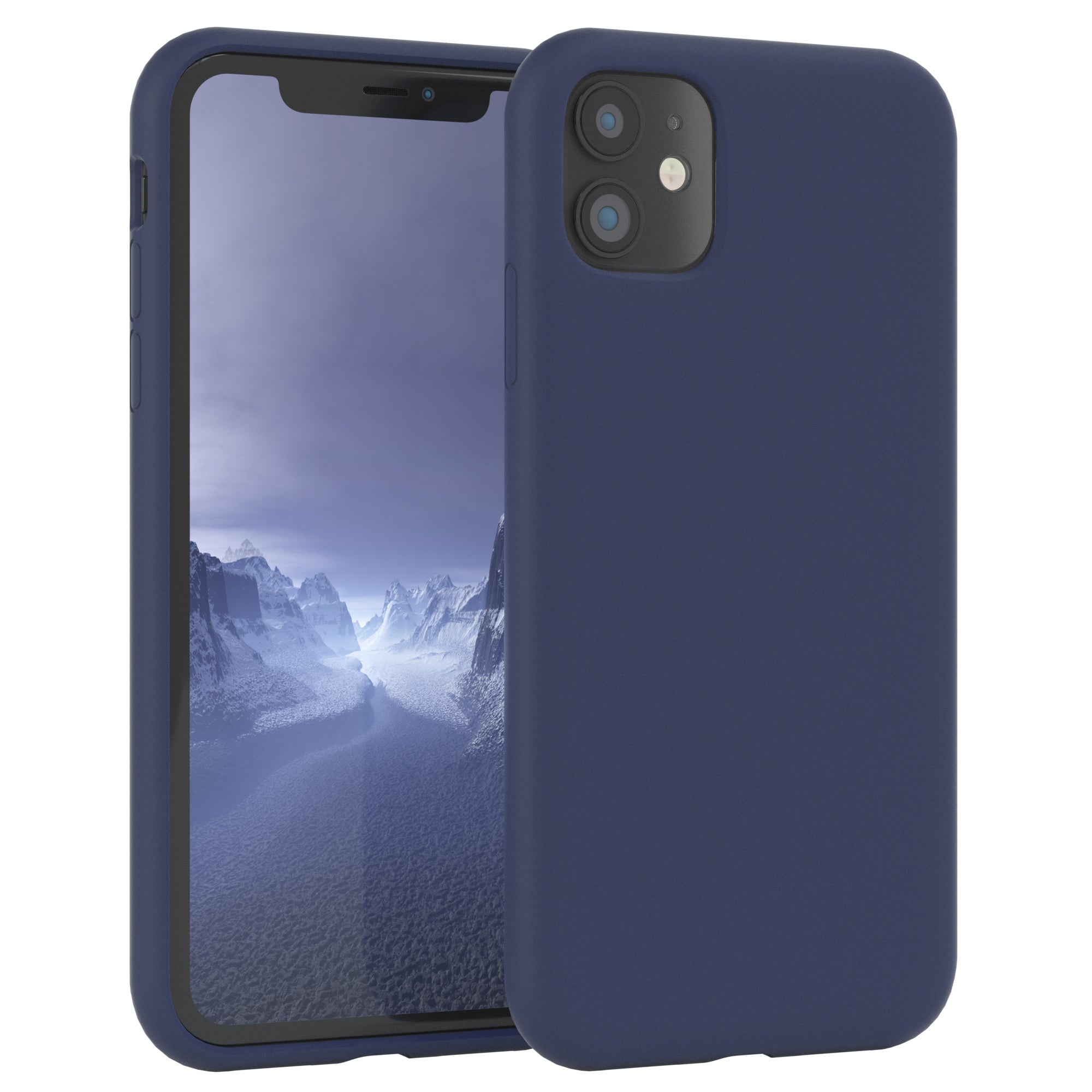 EAZY CASE iPhone 11 Premium Silikonhülle mit Kameraschutz #farbe_nachtblau
