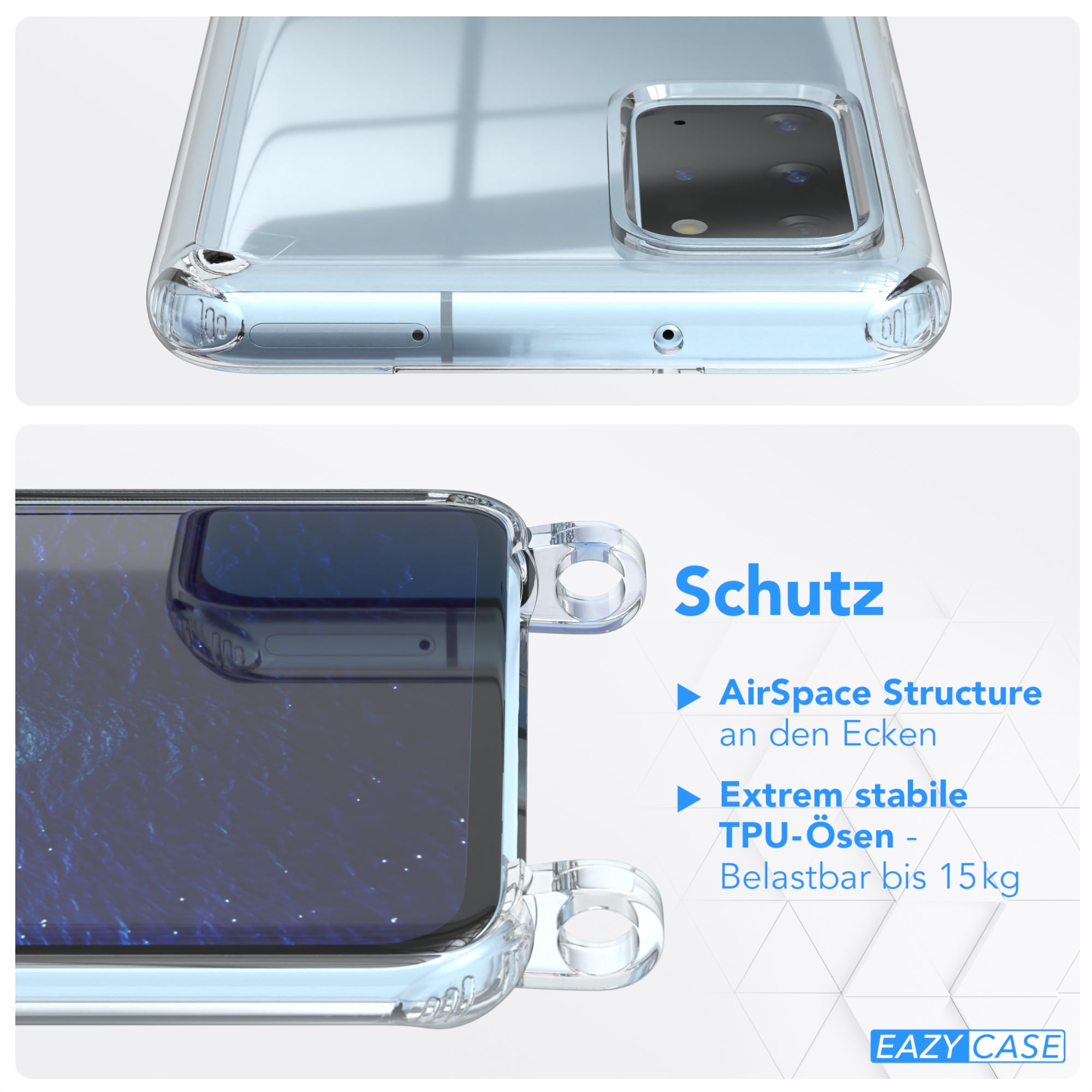 Galaxy S20 Plus / 5G transparente Hülle + Kordel