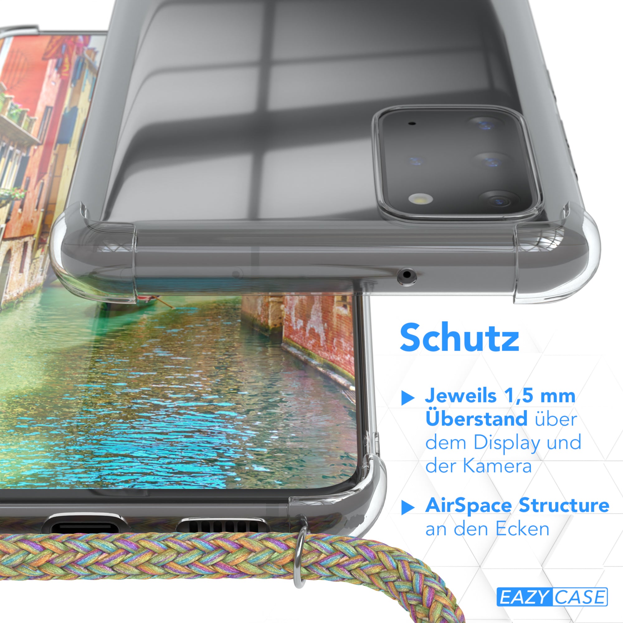 Galaxy S20 Plus / 5G transparente Hülle + Kordel