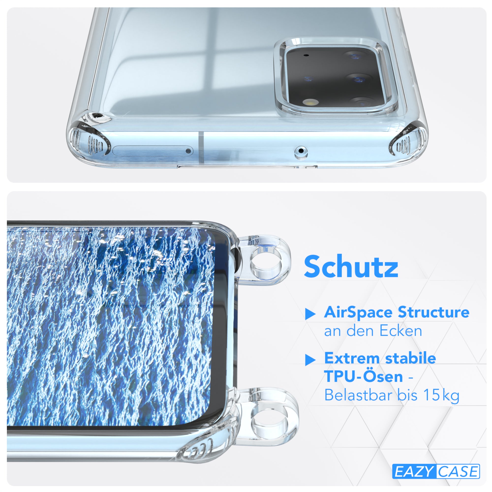 Galaxy S20 Plus / 5G transparente Hülle + Kordel