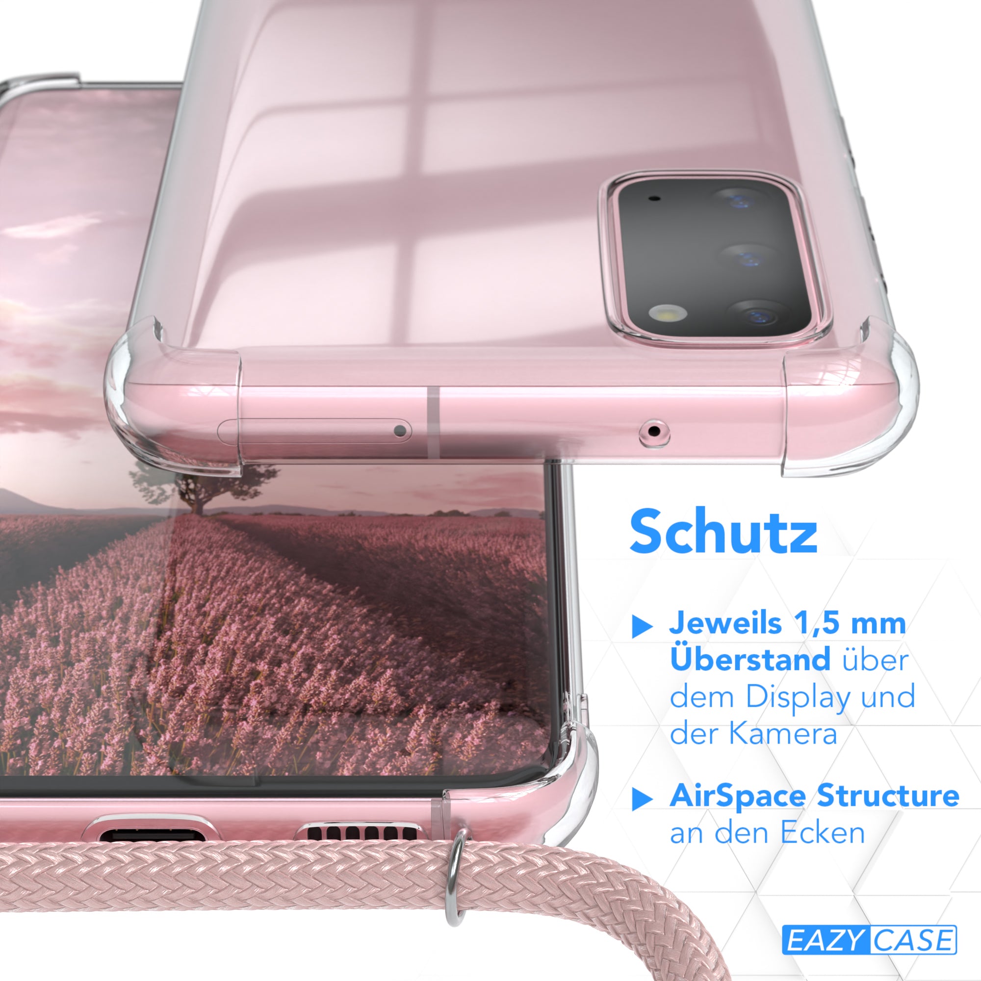 Galaxy S20 / 5G transparente Hülle + Kordel