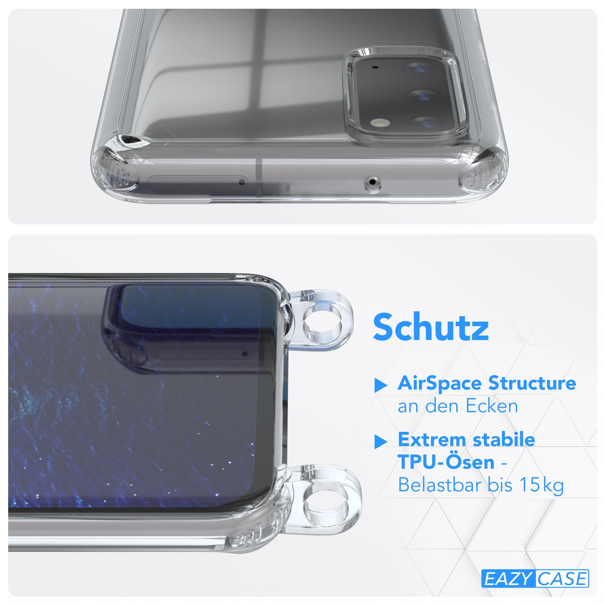 Galaxy S20 / 5G transparente Hülle + Kordel