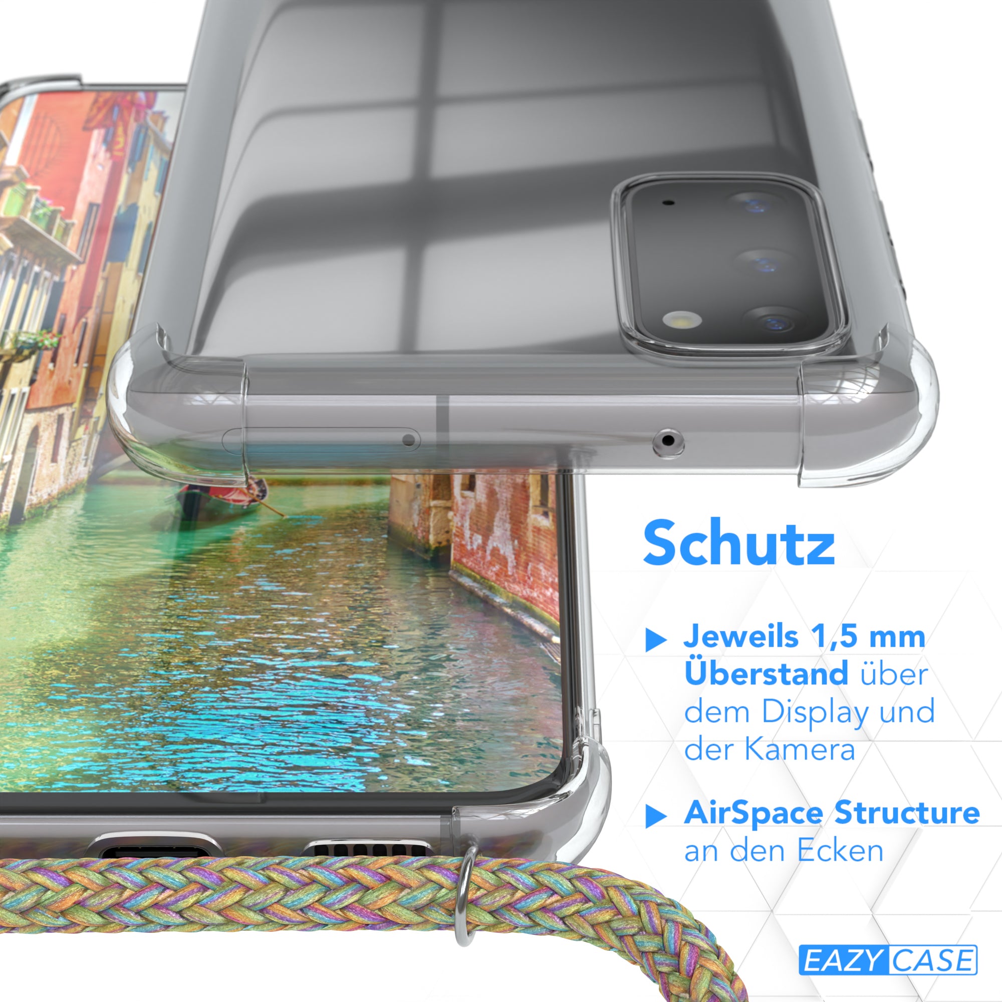 Galaxy S20 / 5G transparente Hülle + Kordel
