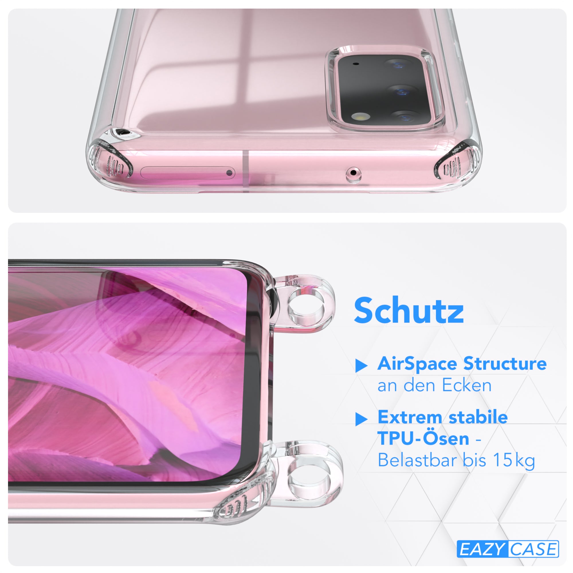 Galaxy S20 / 5G transparente Hülle + Kordel