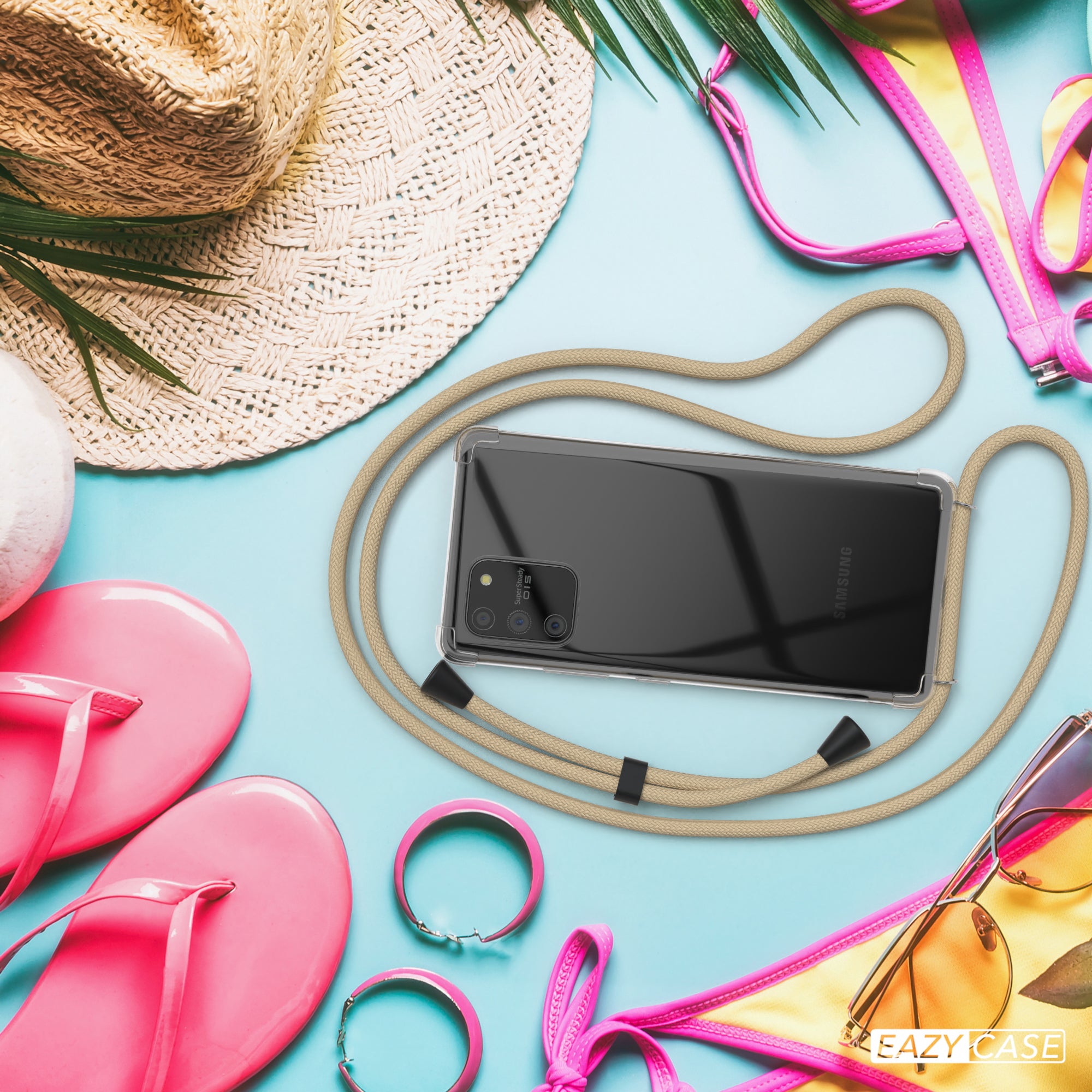 Galaxy S10 Lite transparente Hülle + Kordel