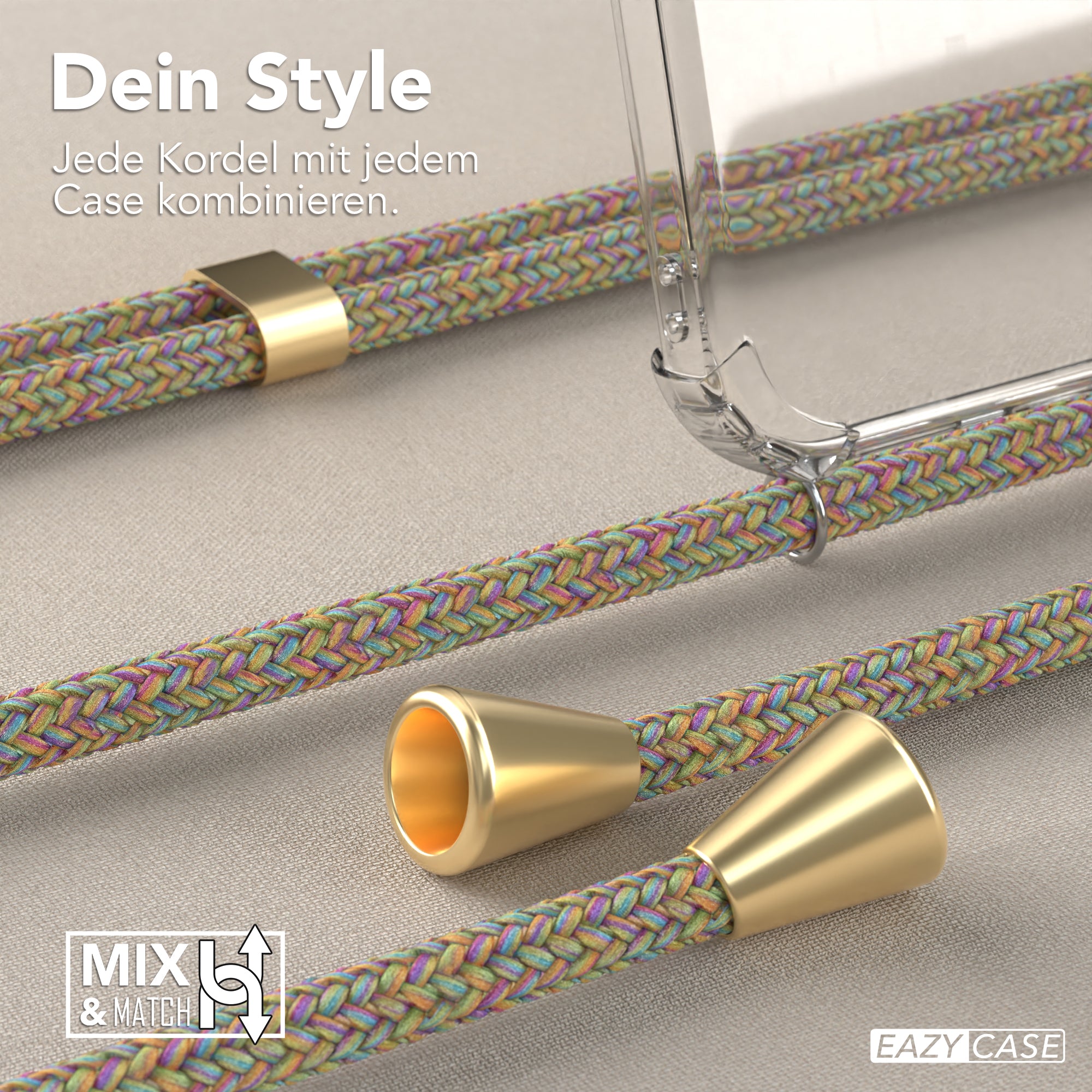 Galaxy A22 transparente Hülle + Kordel