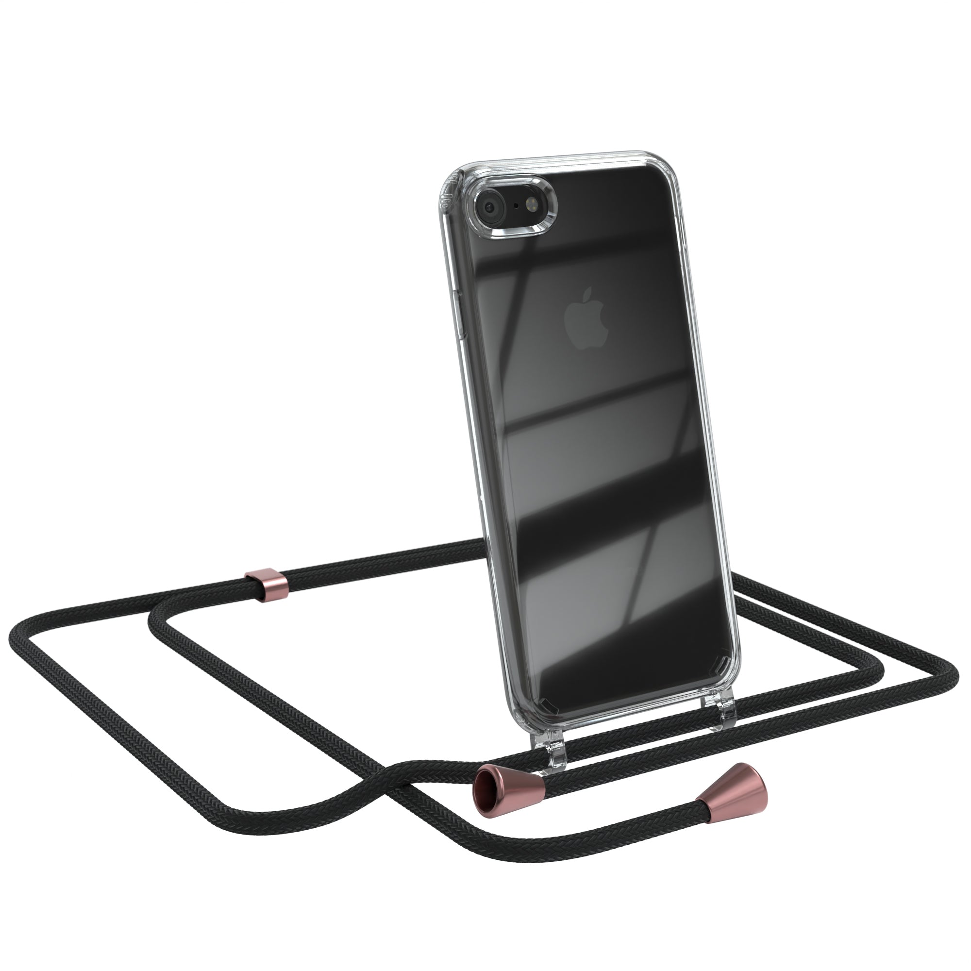 iPhone SE 2022 / 2020 / 8 / 7 transparente Hülle + Kordel