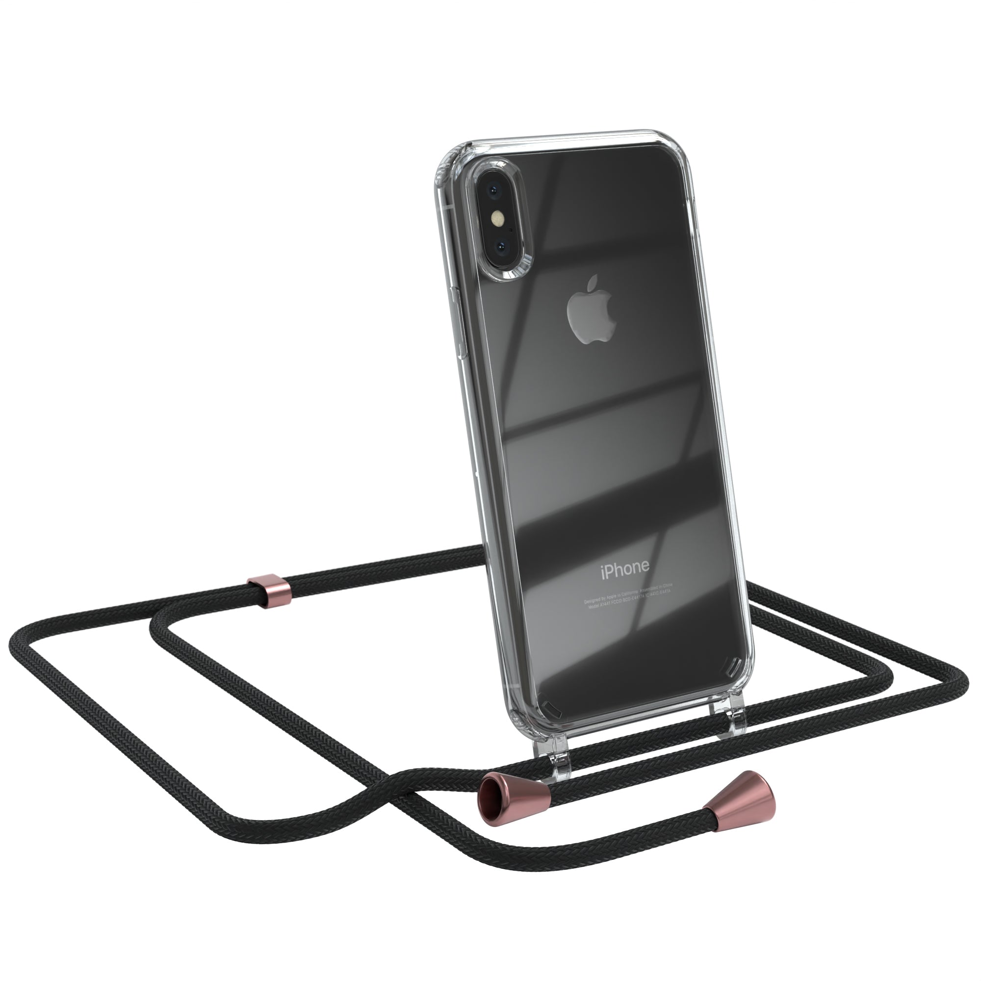 iPhone X / XS transparente Hülle + Kordel