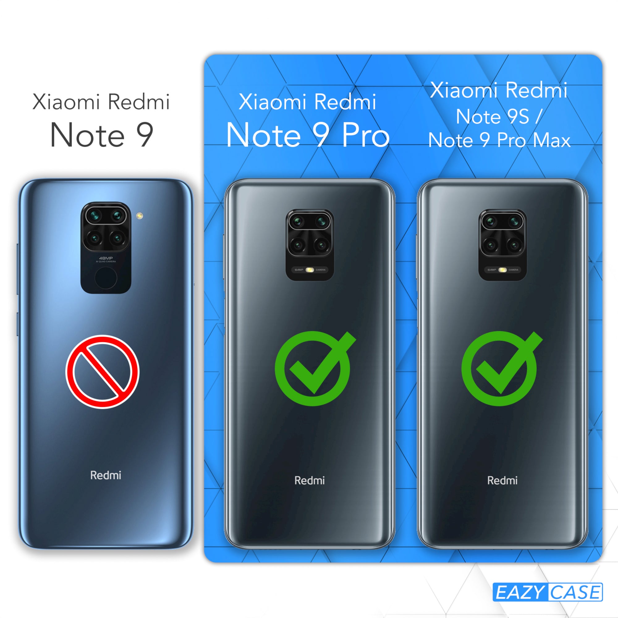 Xiaomi Redmi Note 9S / 9 Pro / 9 Pro Max transparente Hülle + Kordel
