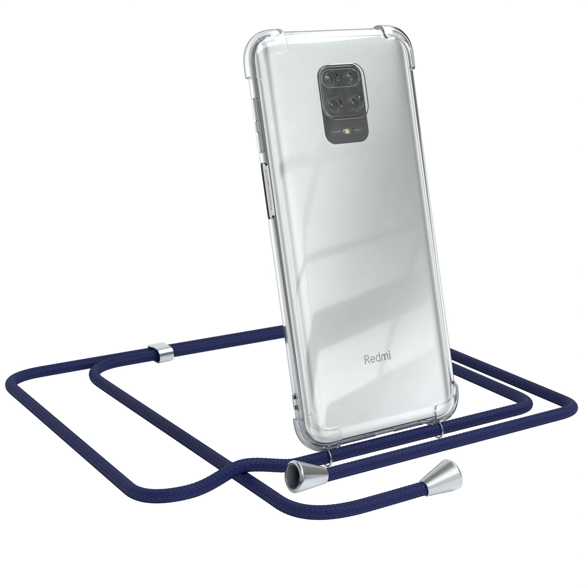 Xiaomi Redmi Note 9S / 9 Pro / 9 Pro Max transparente Hülle + Kordel