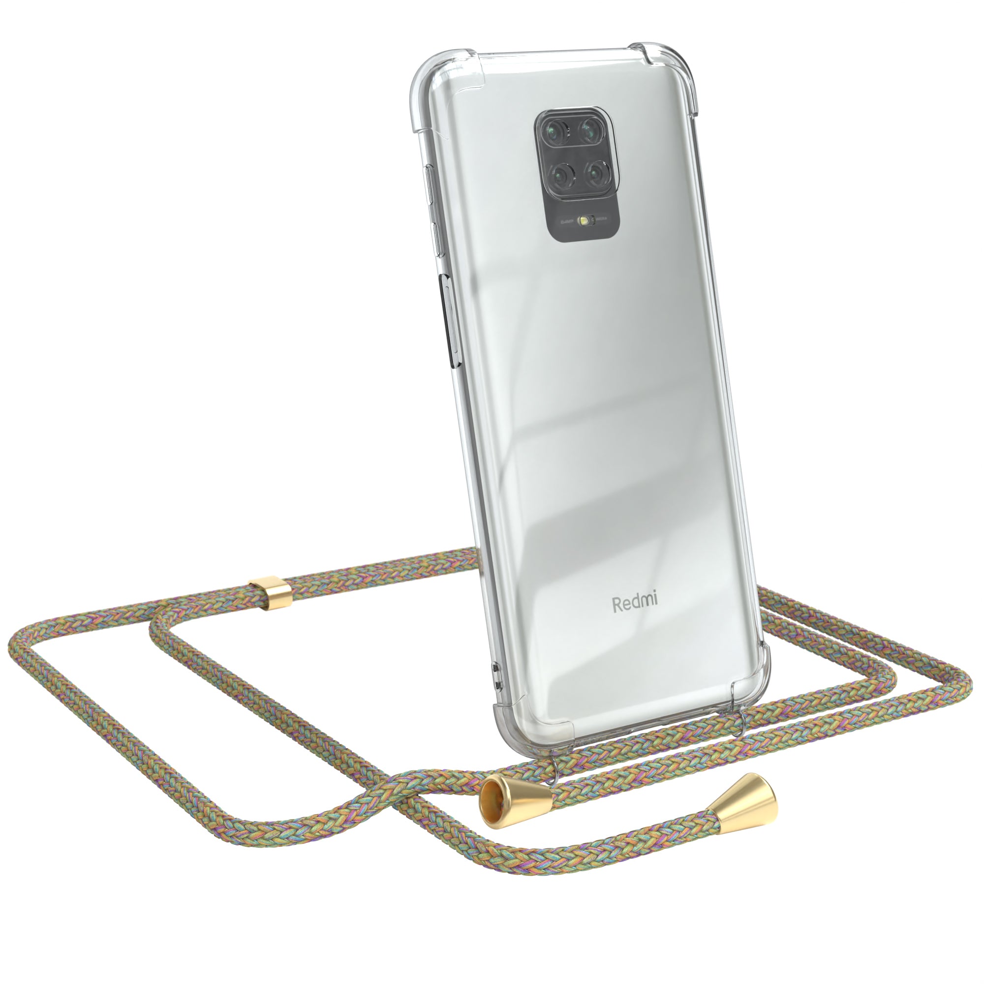 Xiaomi Redmi Note 9S / 9 Pro / 9 Pro Max transparente Hülle + Kordel