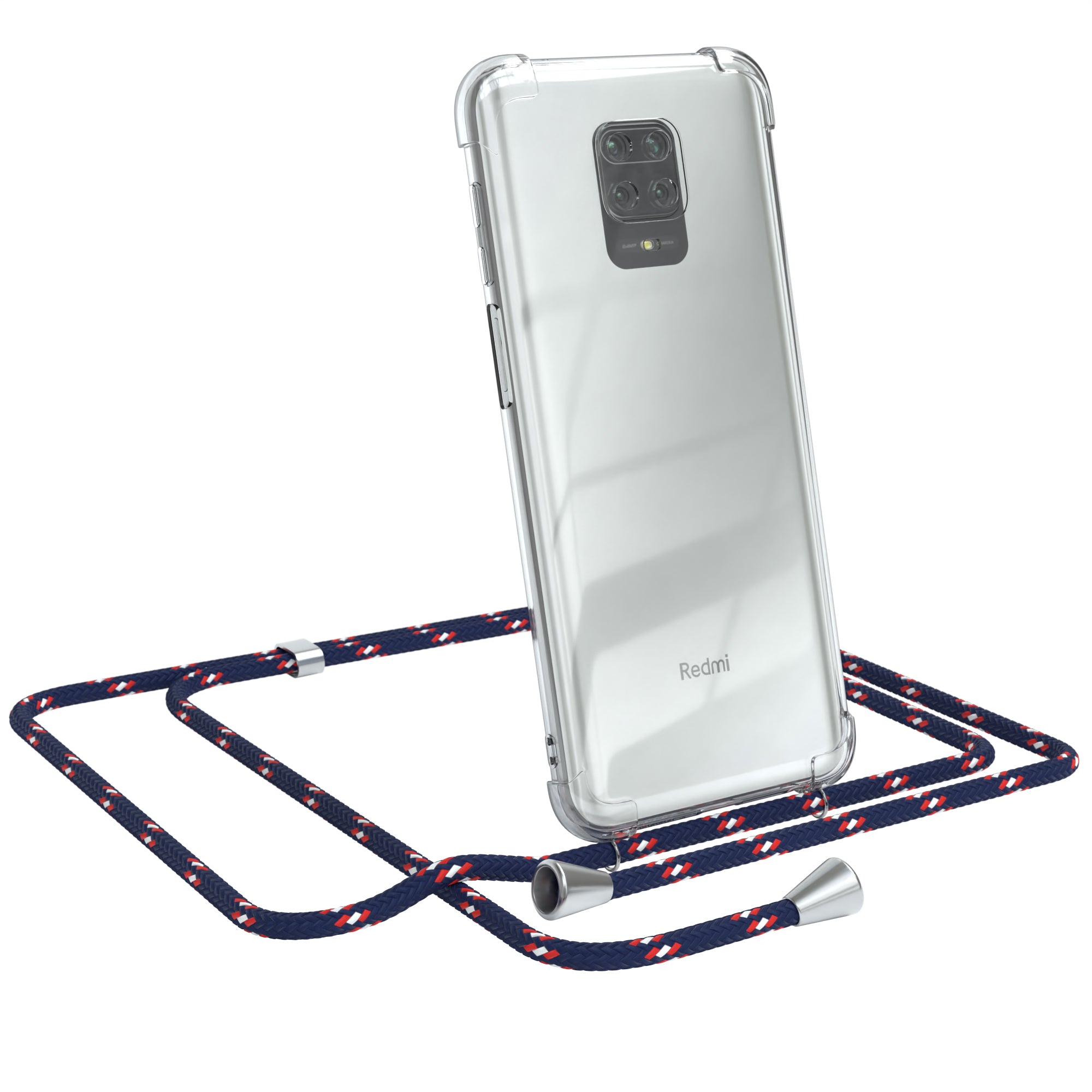 Xiaomi Redmi Note 9S / 9 Pro / 9 Pro Max transparente Hülle + Kordel