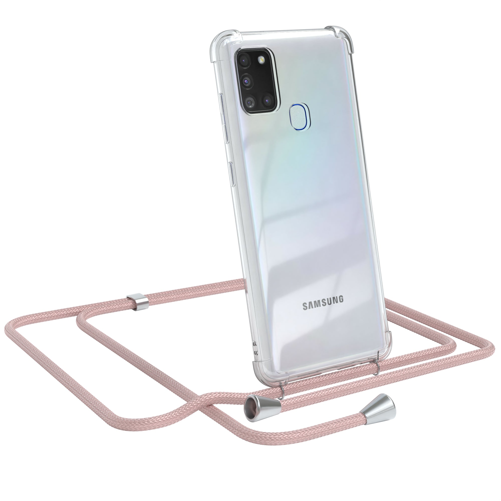 Galaxy A21s transparente Hülle + Kordel
