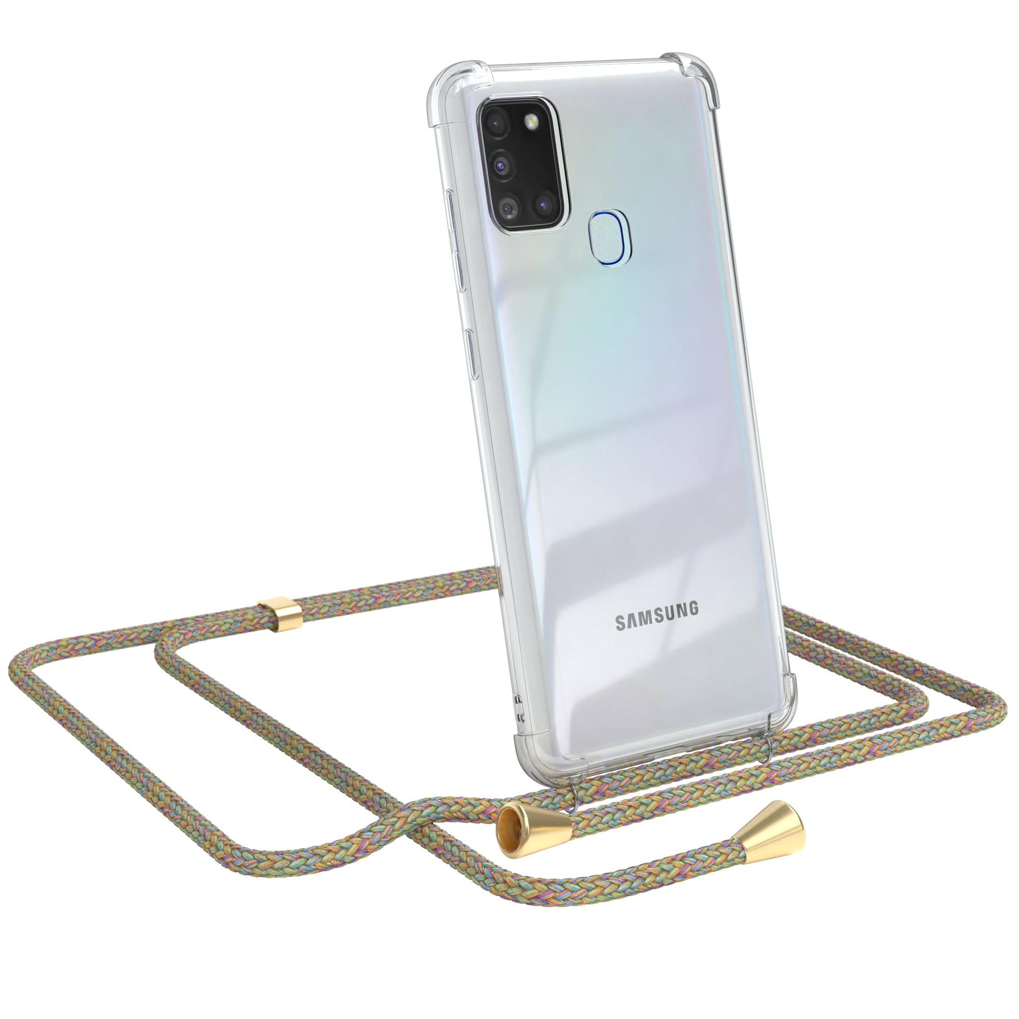 Galaxy A21s transparente Hülle + Kordel