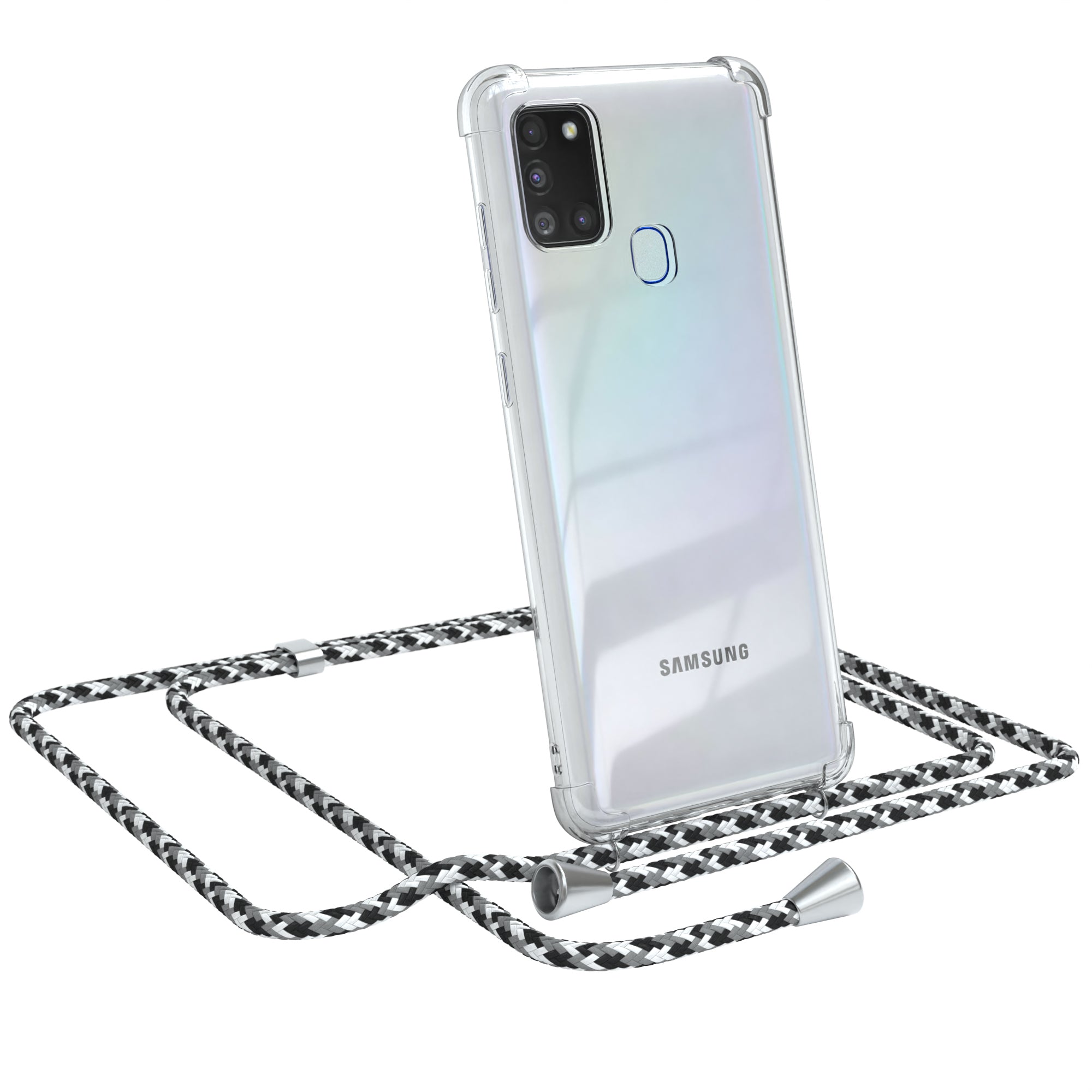 Galaxy A21s transparente Hülle + Kordel