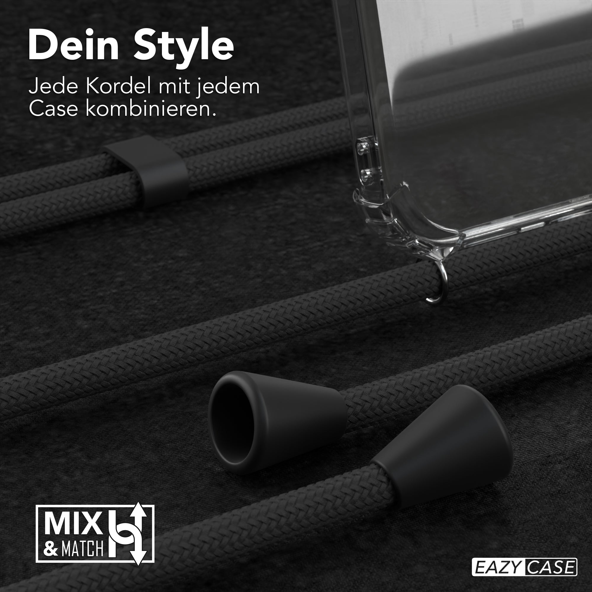 Galaxy A40 transparente Hülle + Kordel