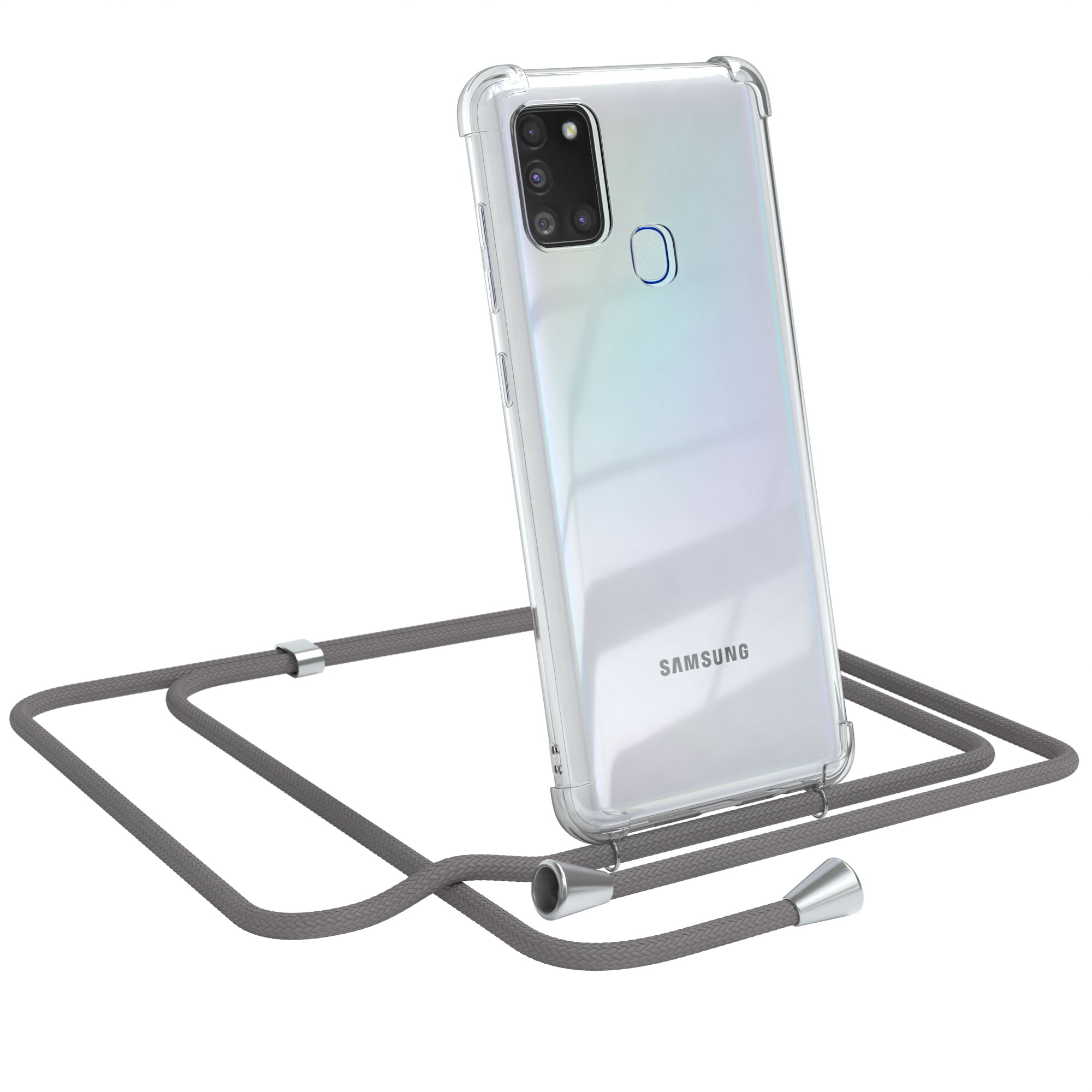 Galaxy A21s transparente Hülle + Kordel
