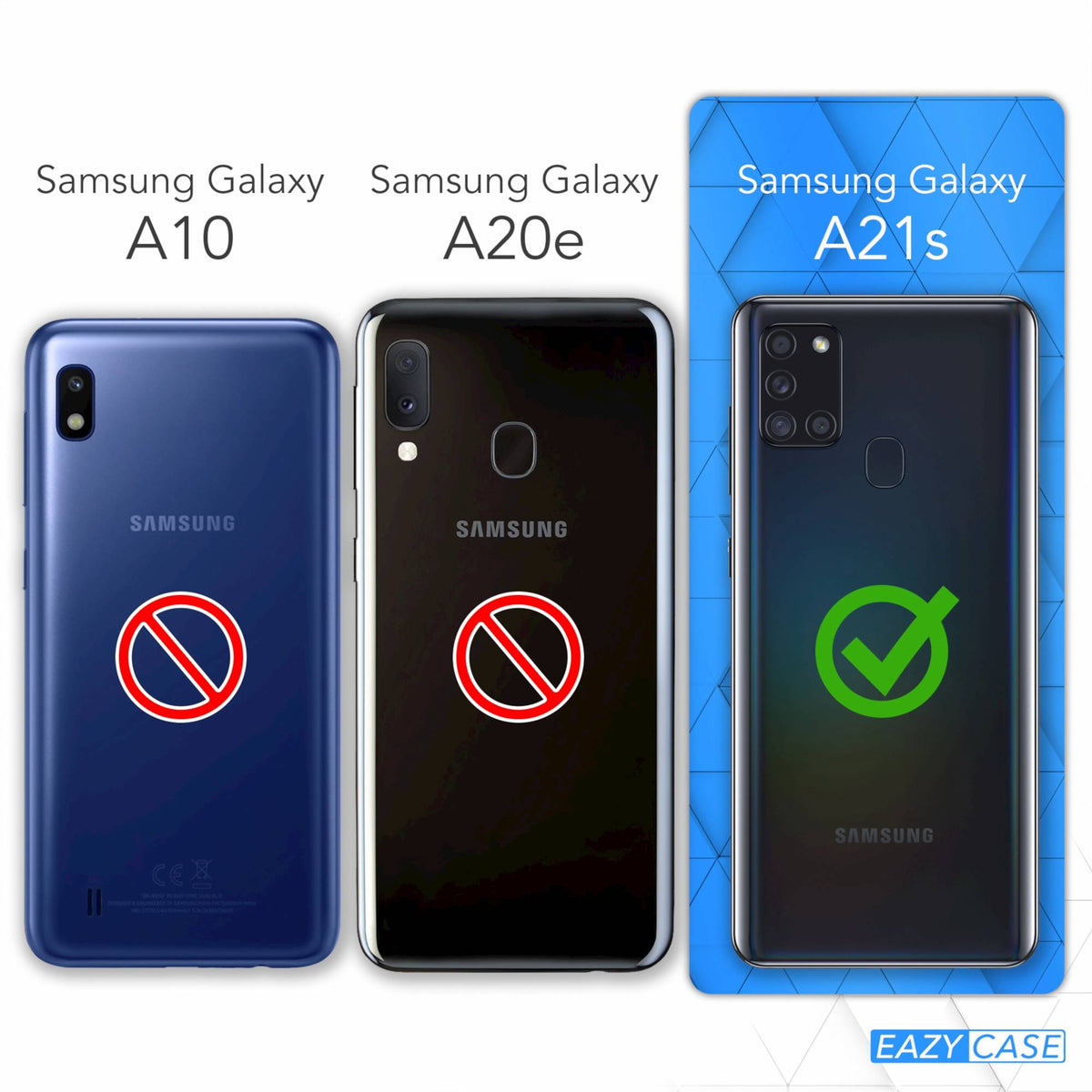 Galaxy A21s transparente Hülle + Kordel