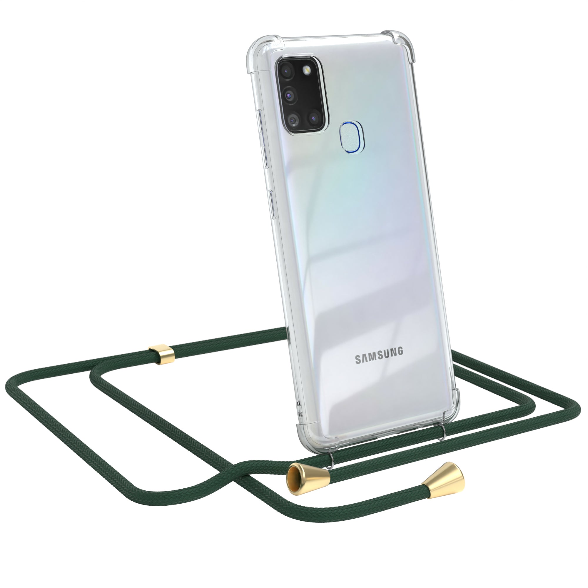 Galaxy A21s transparente Hülle + Kordel