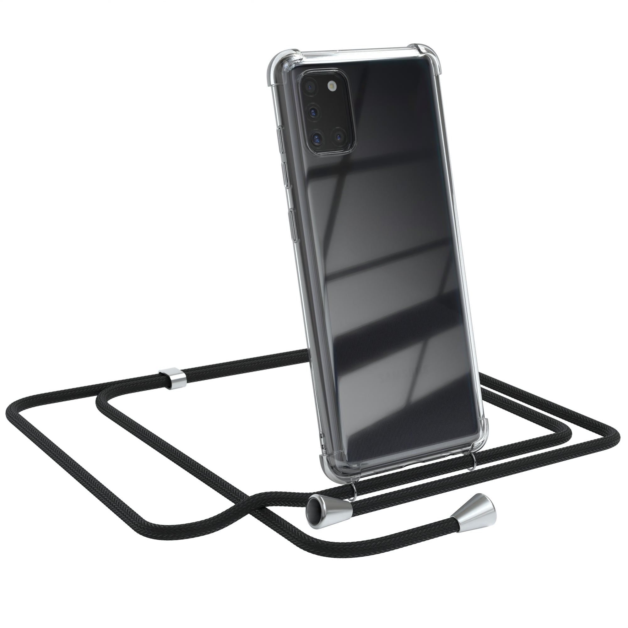 Galaxy A31 transparente Hülle + Kordel