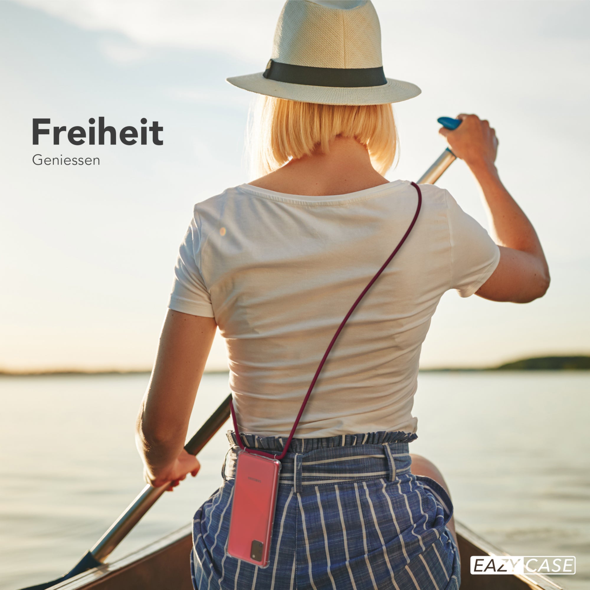 Galaxy A31 transparente Hülle + Kordel