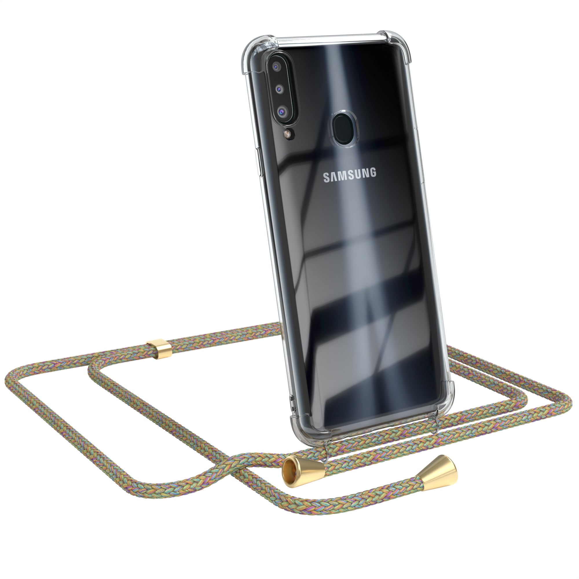 Galaxy A20s transparente Hülle + Kordel