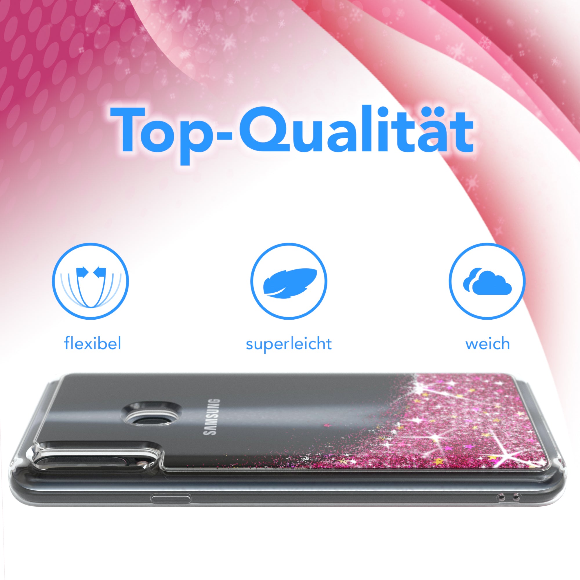 Galaxy A20s Glitzerhülle