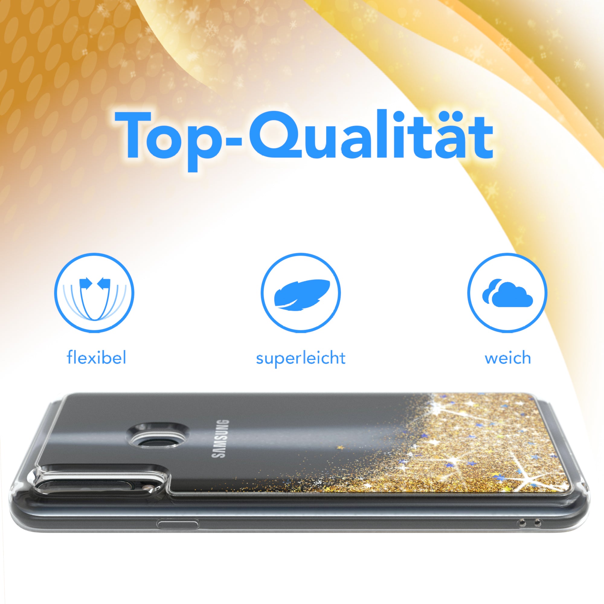 Galaxy A20s Glitzerhülle